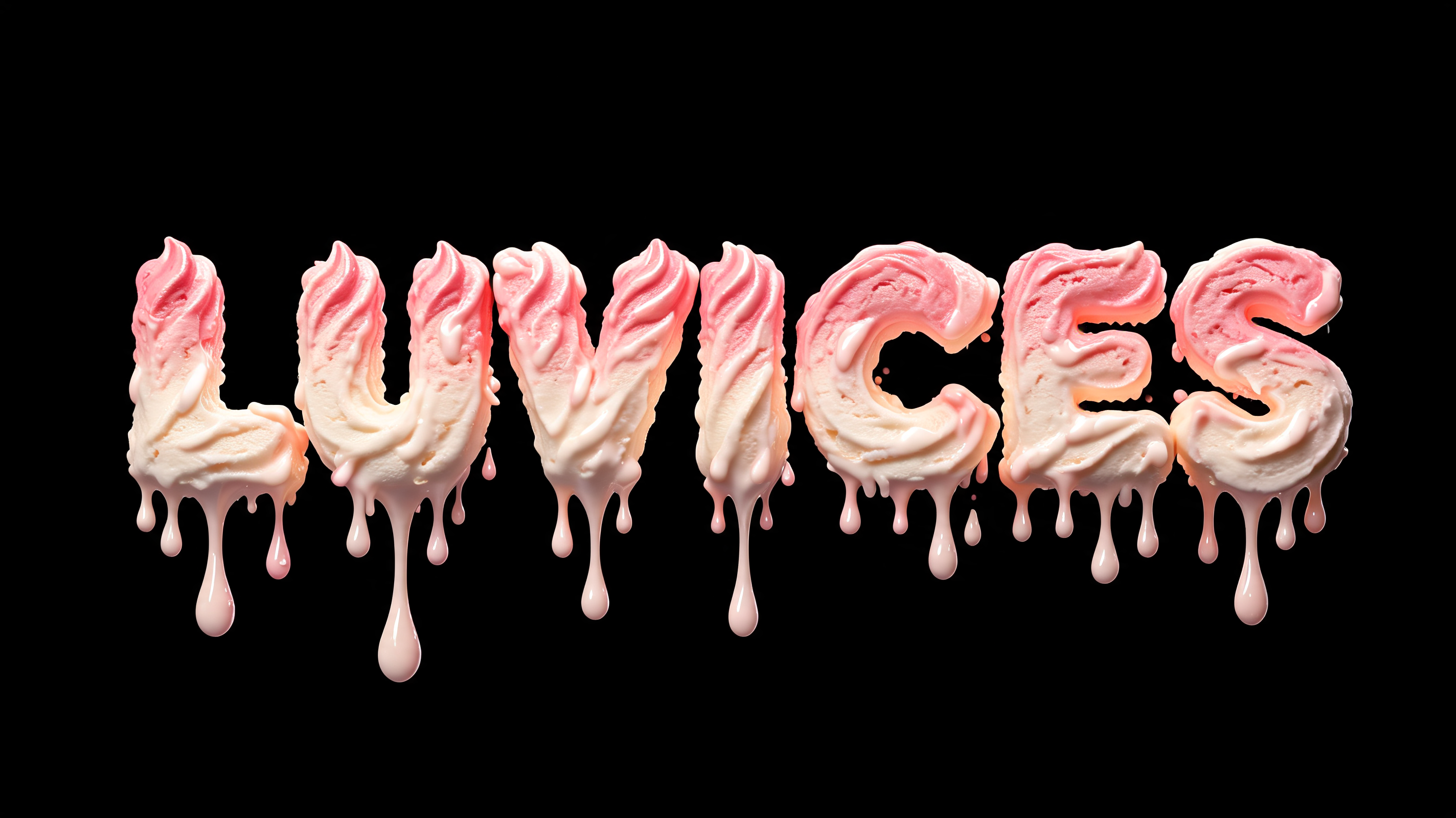 "LUVICES" — Drip Font Ice | AI Text Effect Generator