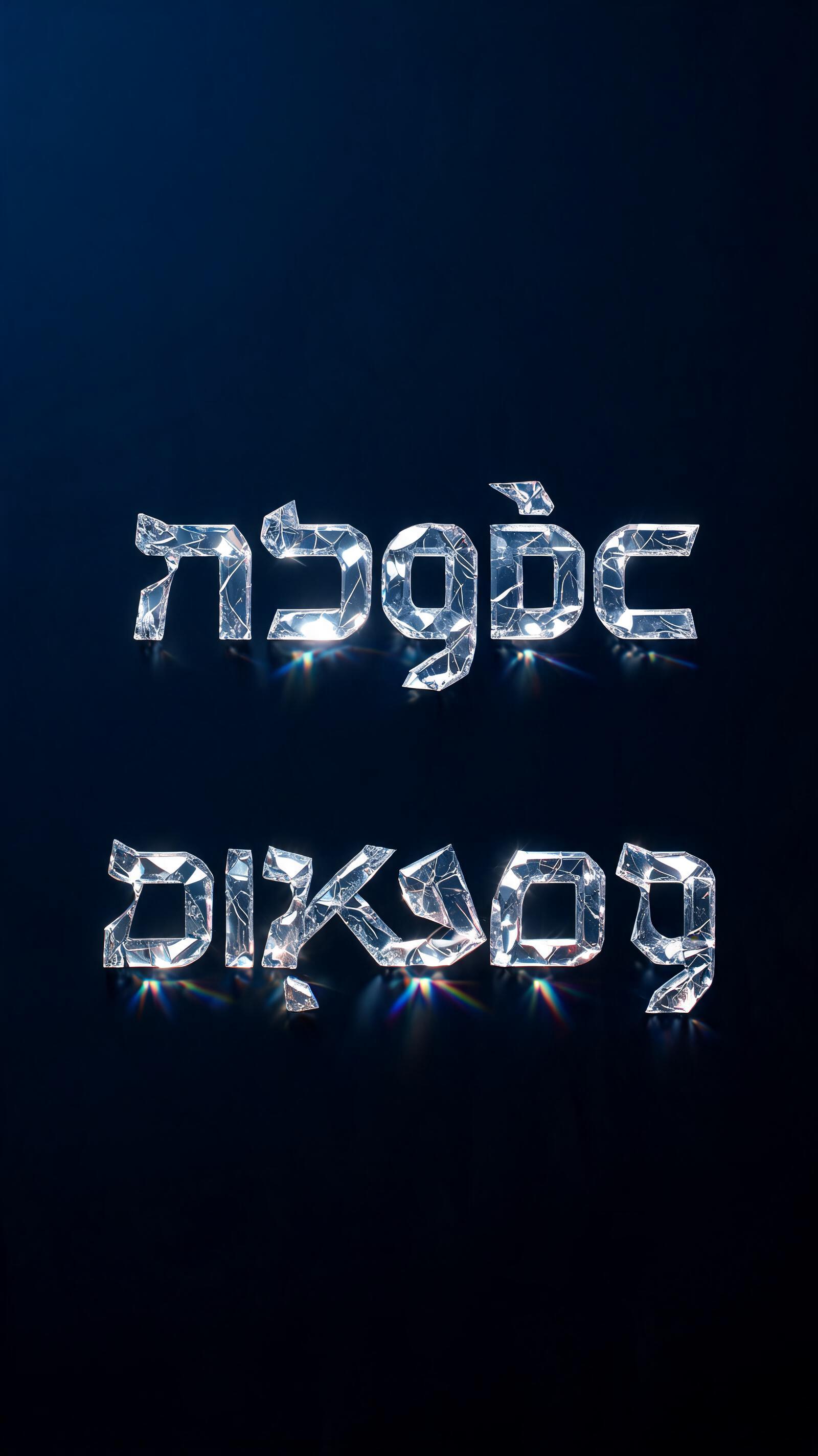 "עפרונות ומחקים" — Glass | AI Text Effect Generator