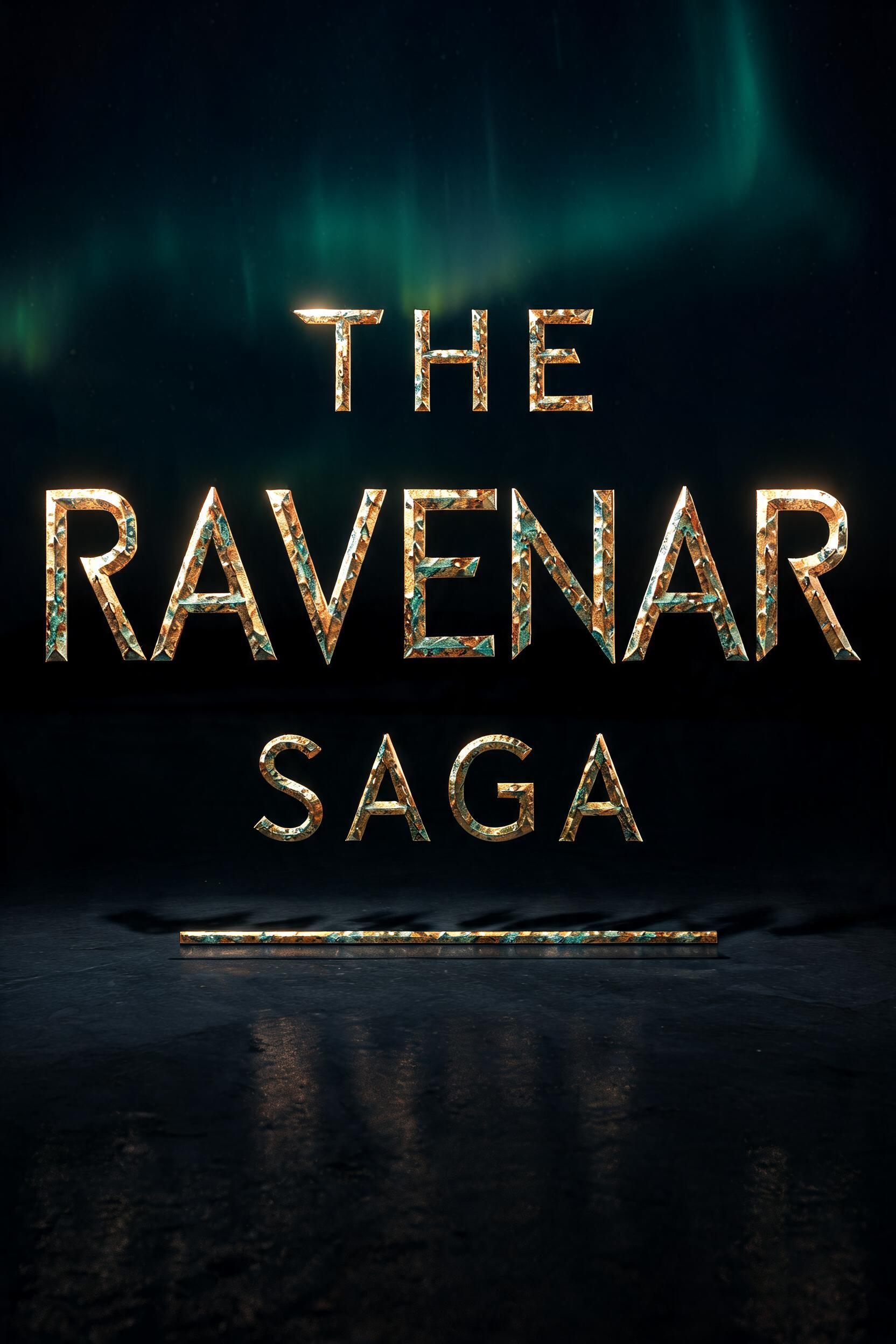 "A title for a movie poster that says "The Ravenar Saga"" — Viking Runic text effect