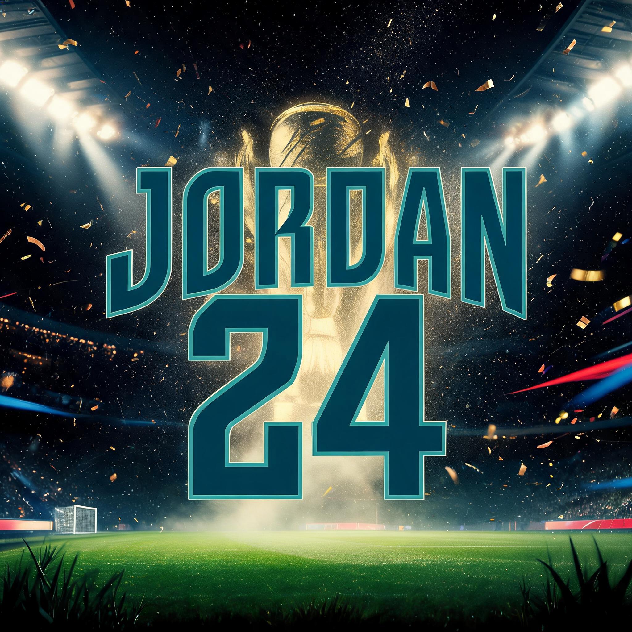 "JORDAN 24" — Sports Football | AI Text Effect Generator