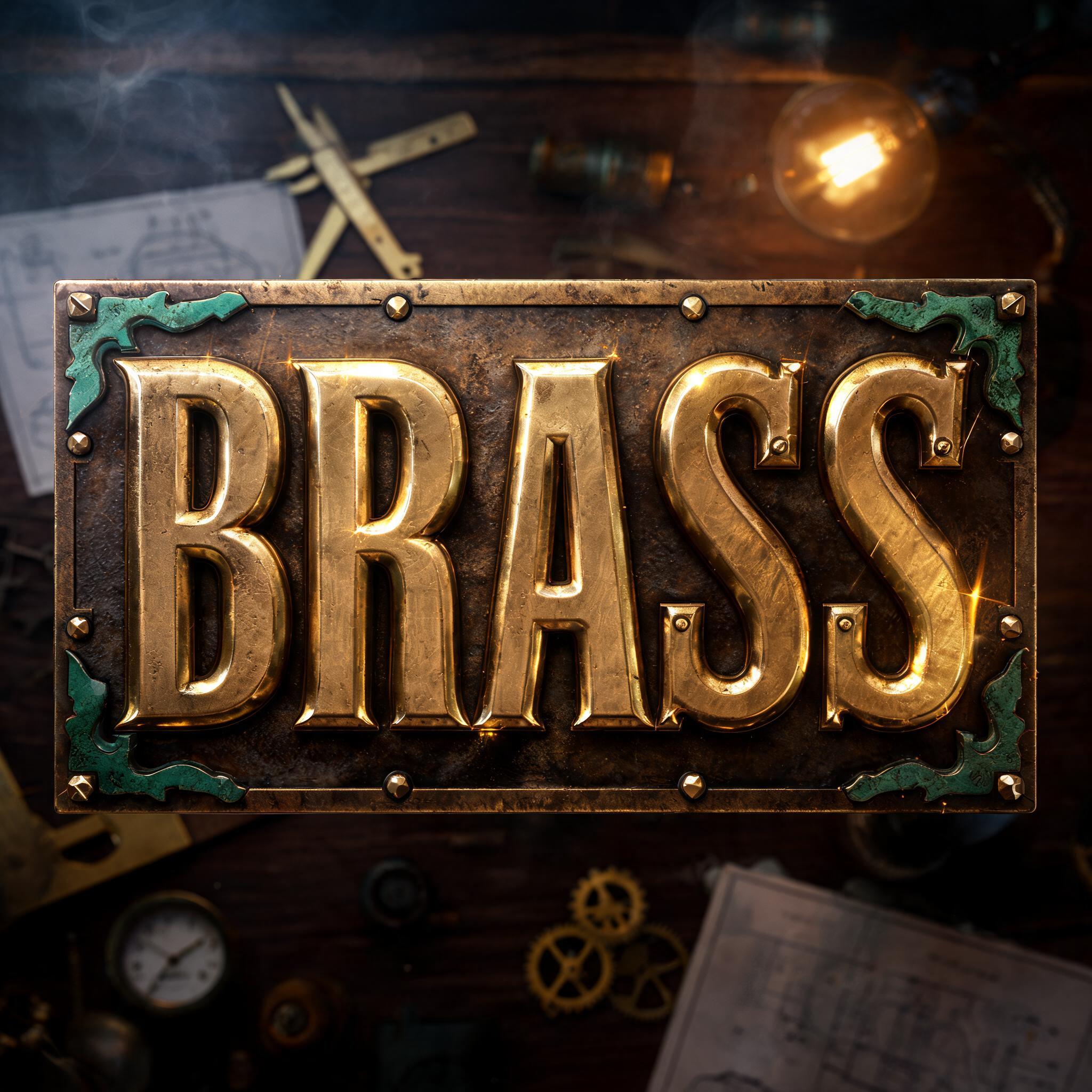 "BRASS" — Steampunk | AI Text Effect Generator