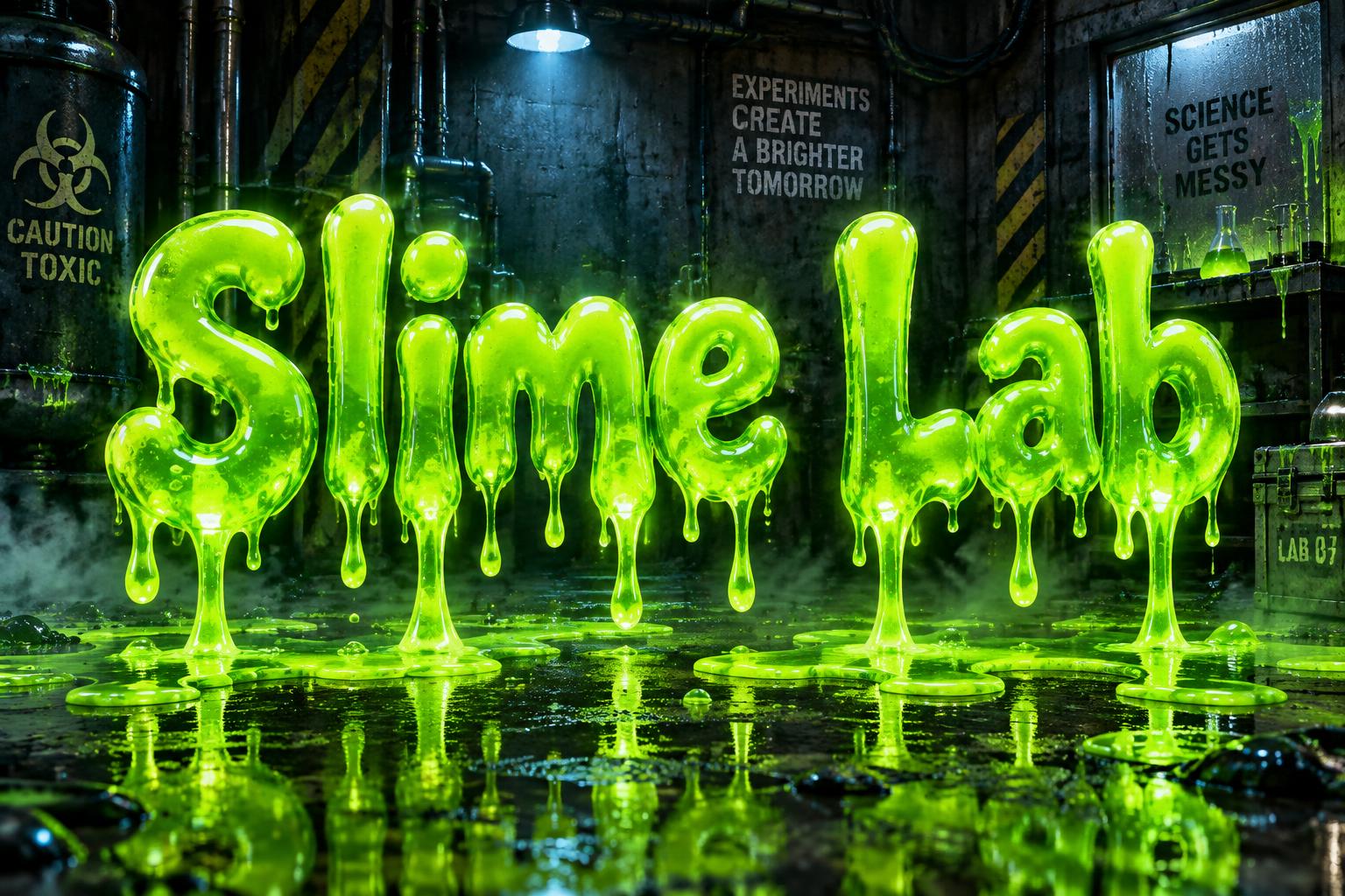 "Slime Lab" — Drip Font | AI Text Effect Generator