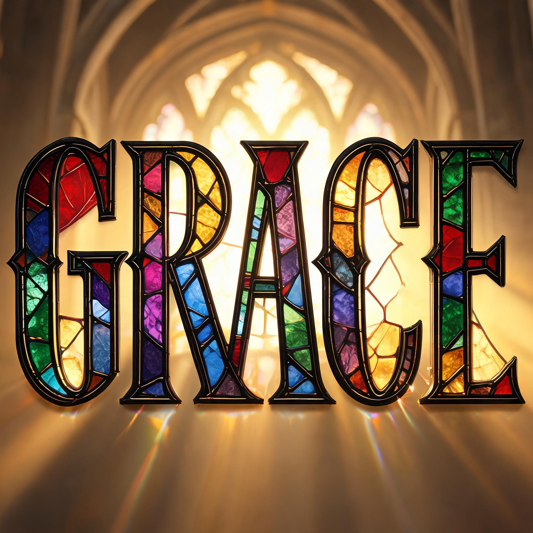 "GRACE" — Glass Color | AI Text Effect Generator