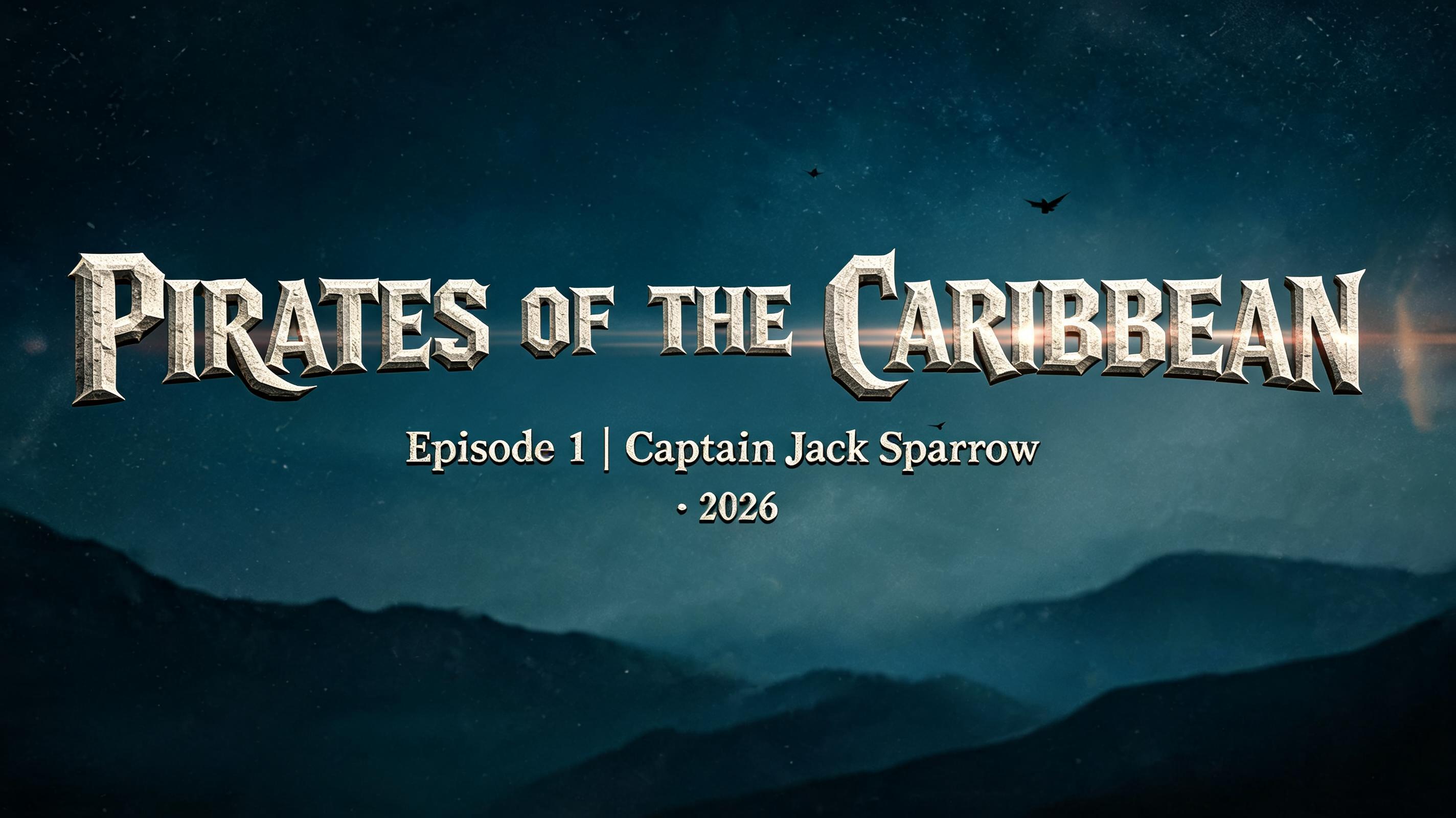 "Pirates of the Caribbean | Episode 1 | Captain Jack Sparrow

" — Cinematic Netflix | AI Text Effect Generator