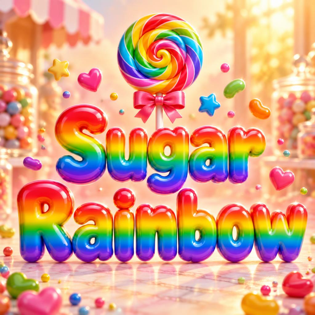 "Sugar Rainbow" — Rainbow | AI Text Effect Generator