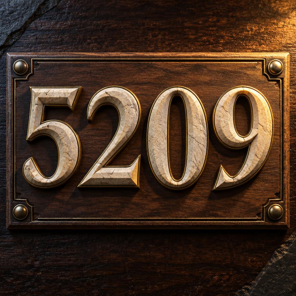 "5209" — Romantic Him text effect
