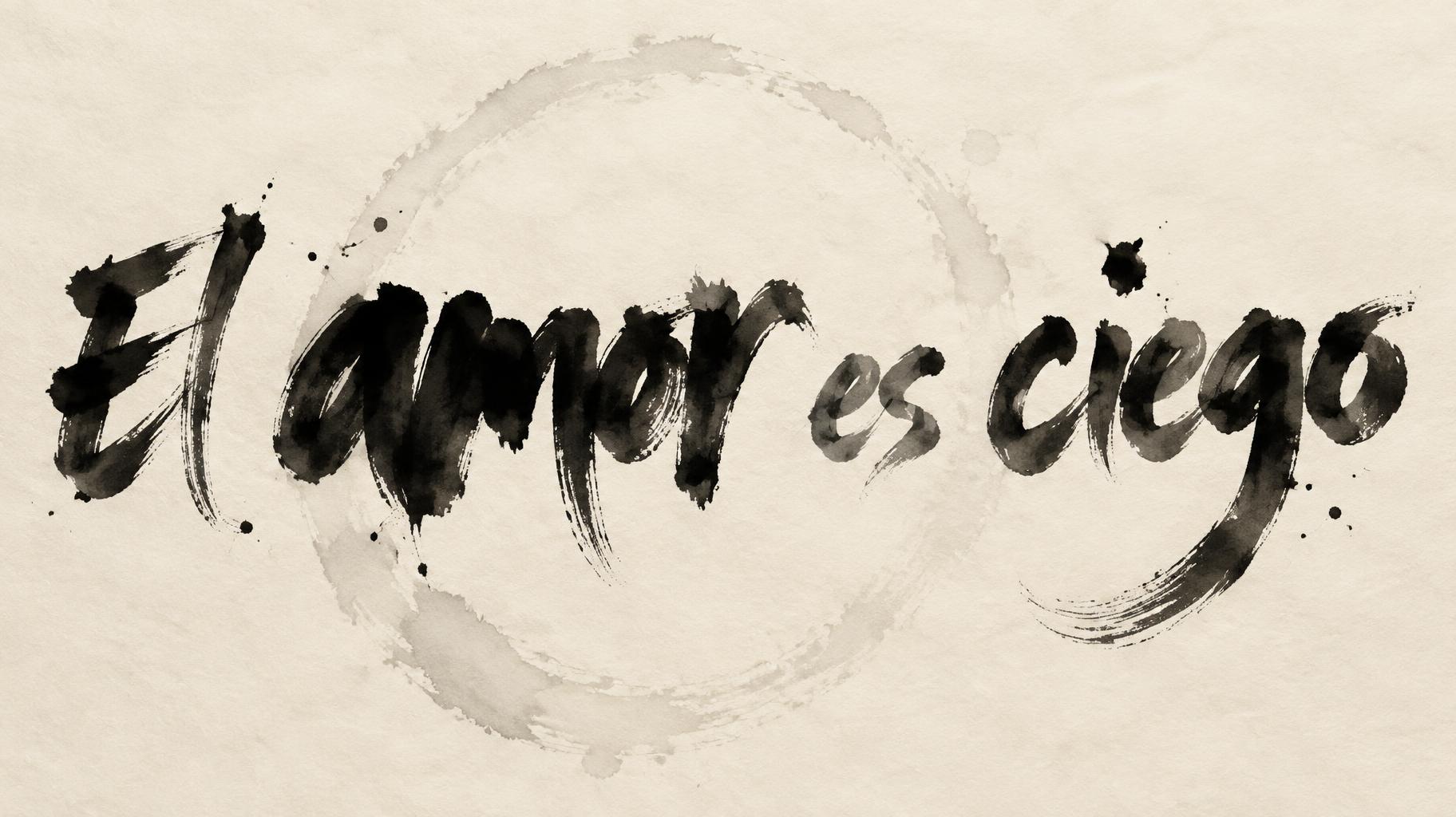 "El amor es ciego" — Brush Japanese Ink | AI Text Effect Generator