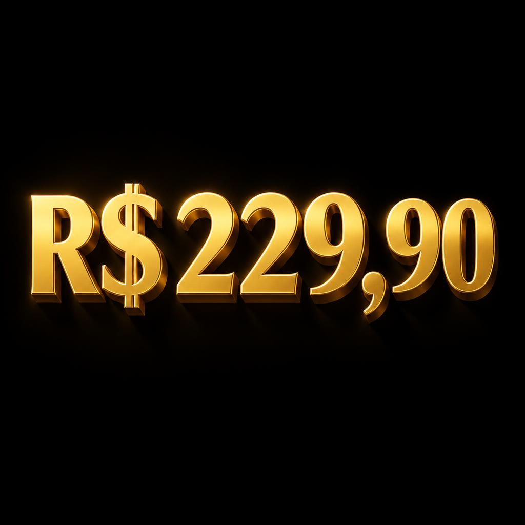 "R$ 229,90" — 3d Bold Gold | AI Text Effect Generator