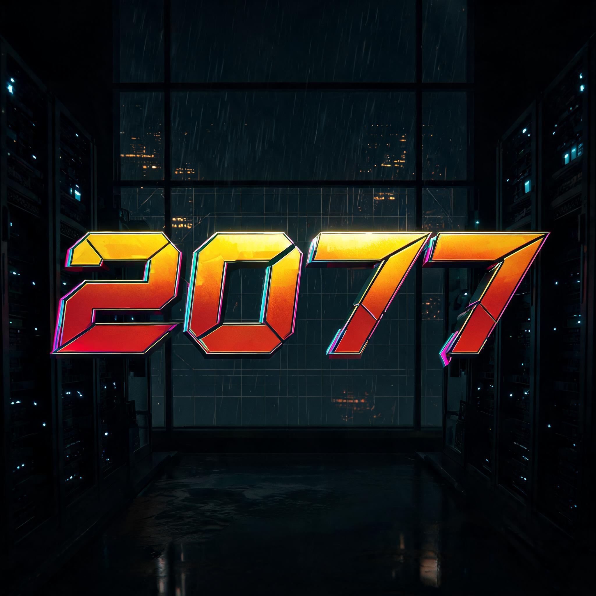 "2077" — Cyberpunk 2077 | AI Text Effect Generator