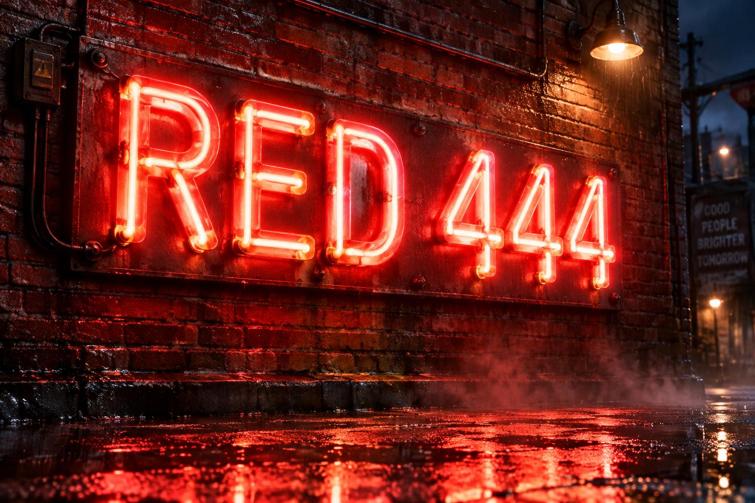 "RED 444" — Neon Sign | AI Text Effect Generator
