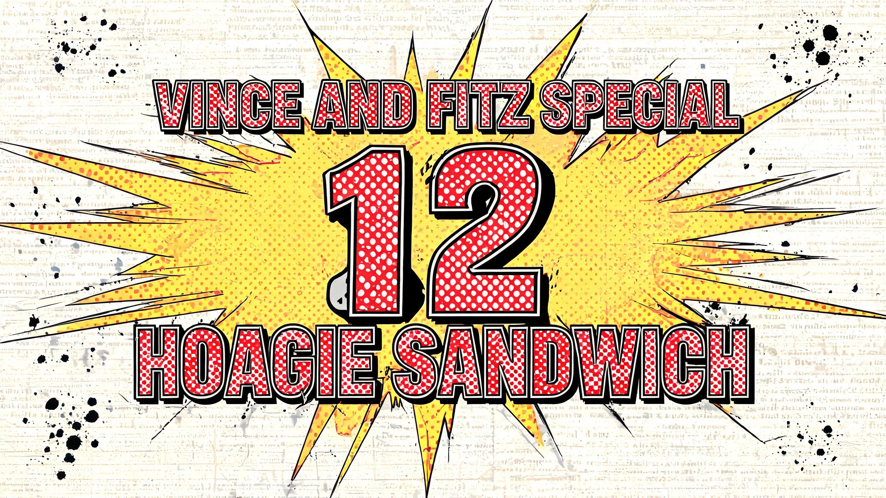 "Vince and Fitz Special 12 Hoagie Sandwich" — Comic Book | AI Text Effect Generator