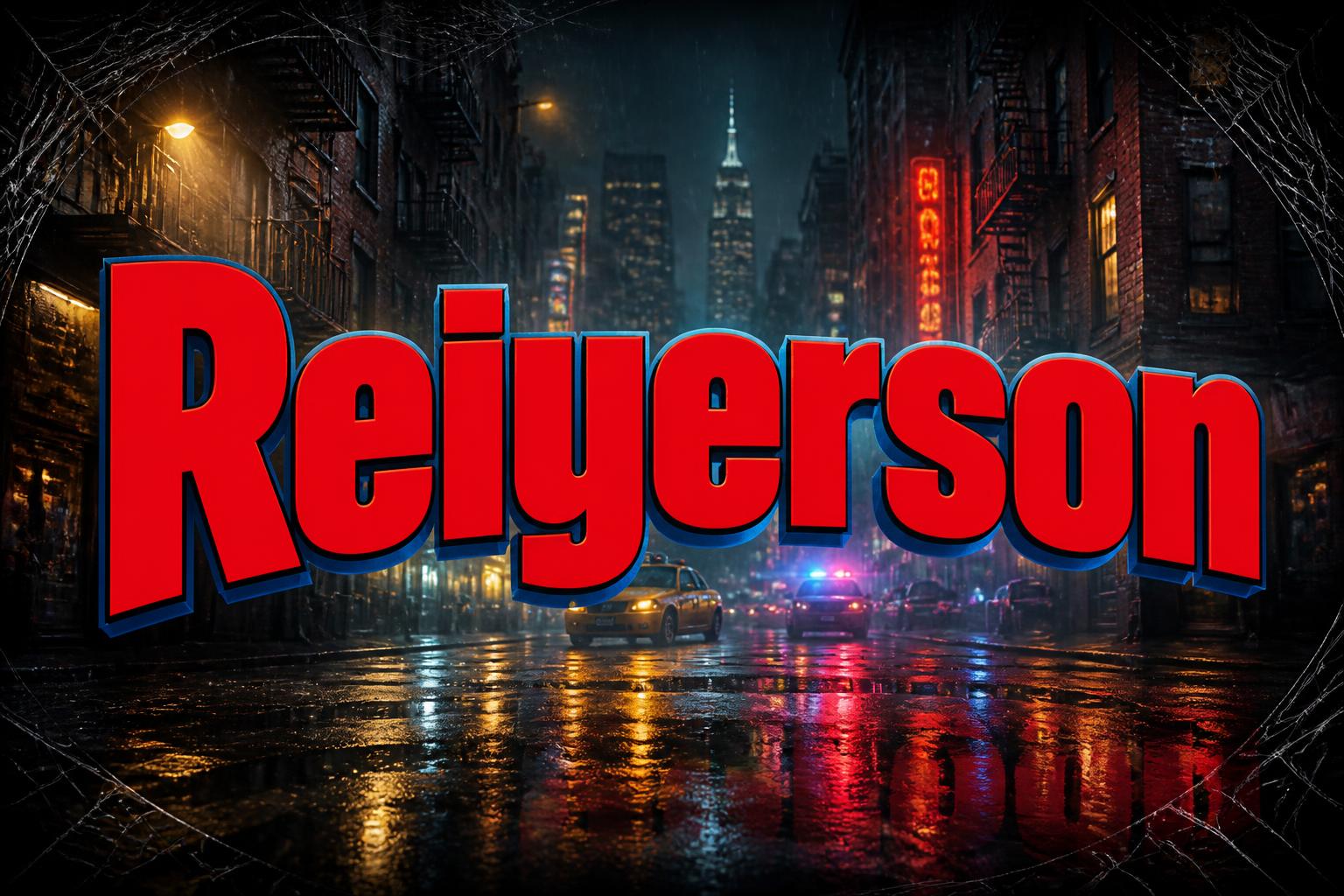 "Reiyerson" — Spider Hero | AI Text Effect Generator