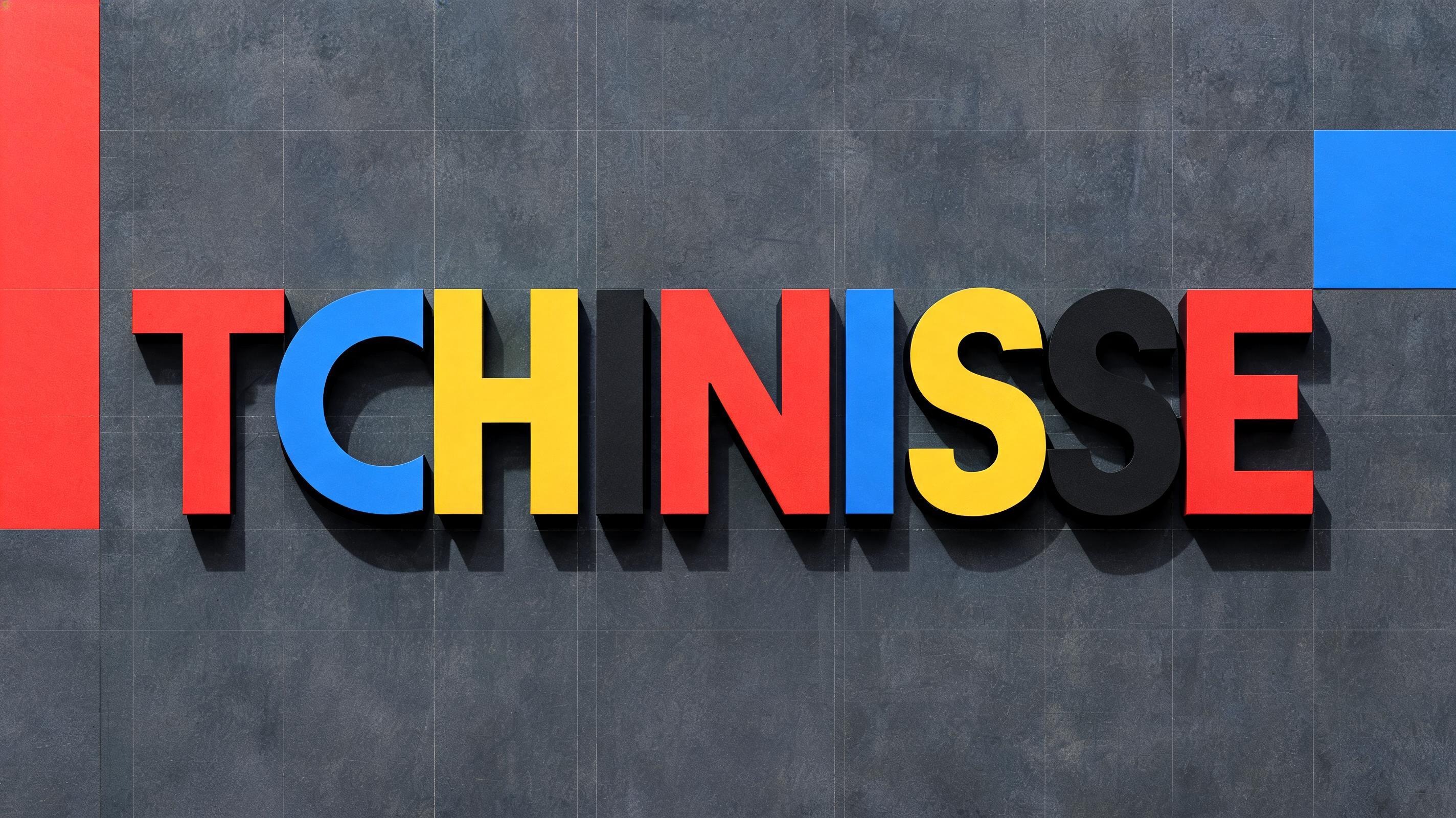 "Tchinisse" — Geometric text effect