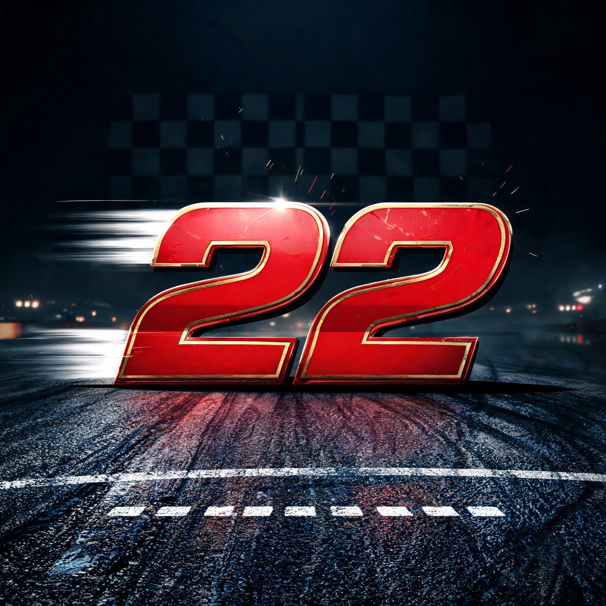 "22" — Racing | AI Text Effect Generator