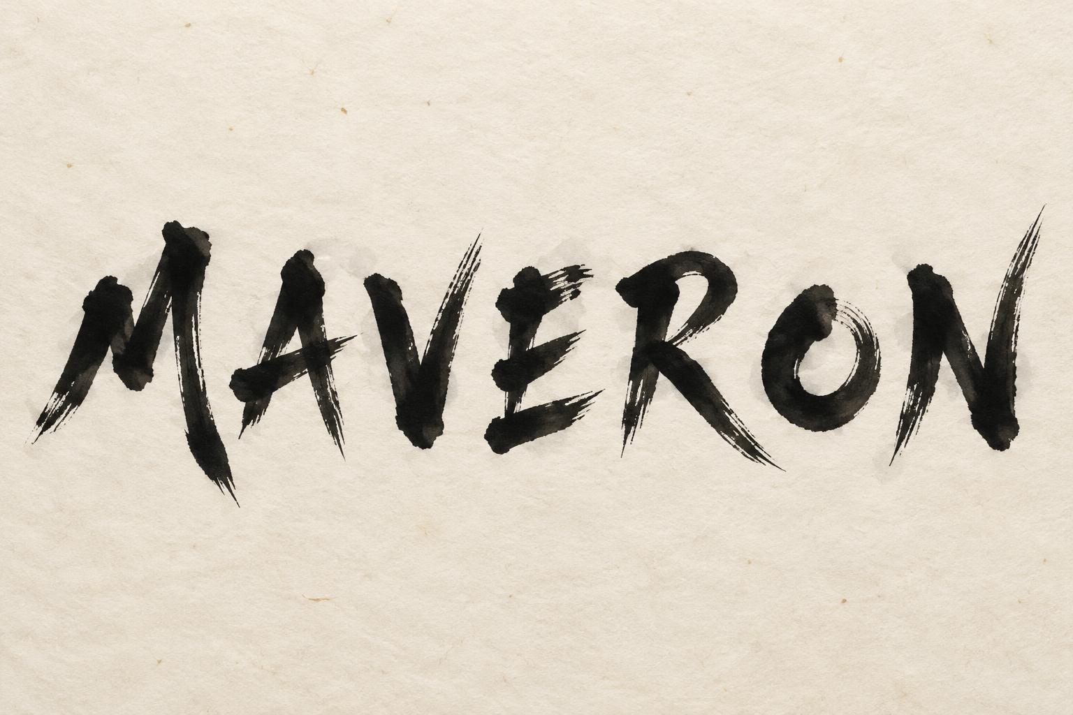"MAVERON" — Brush Japanese Ink | AI Text Effect Generator