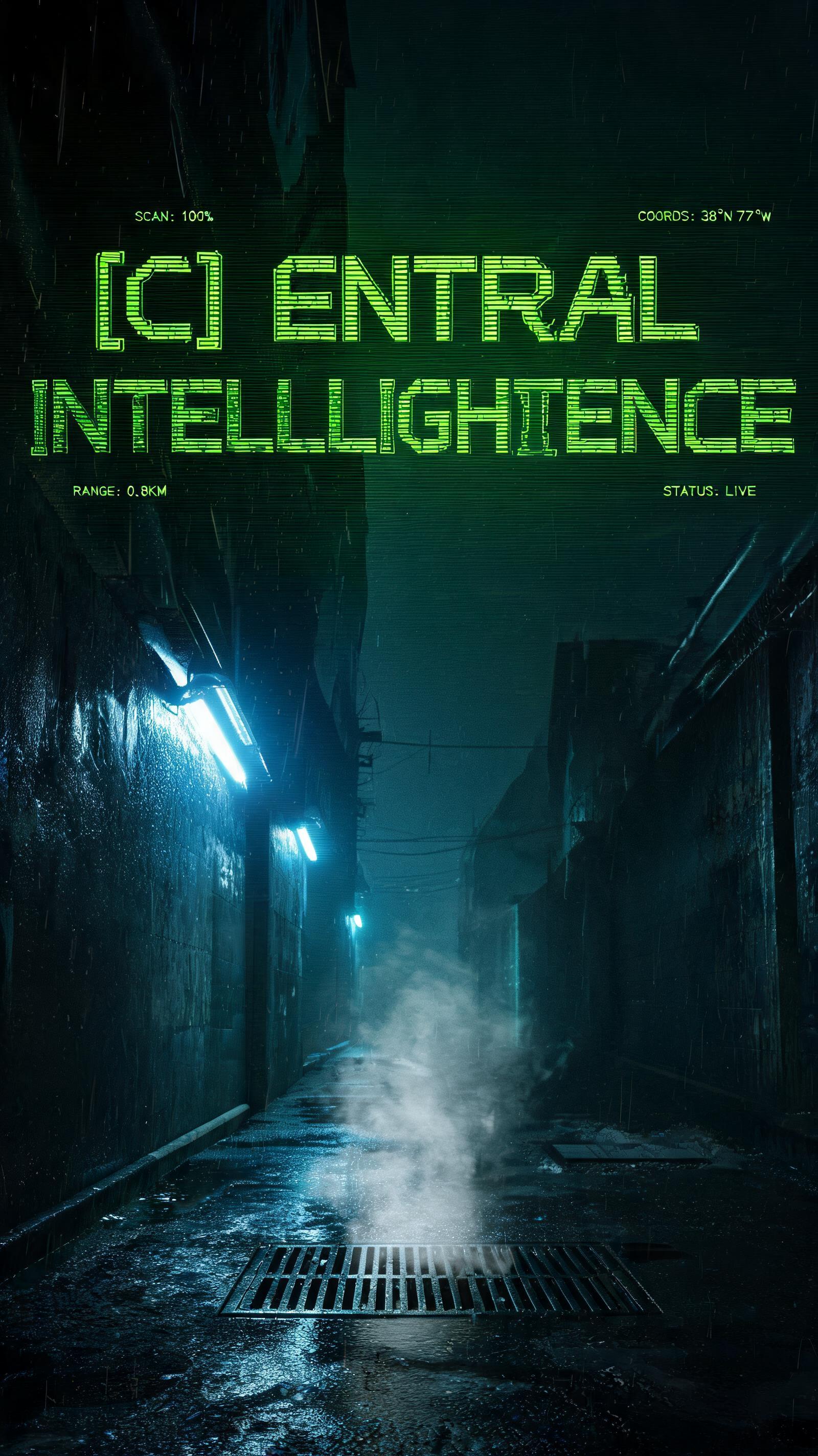 "CENTRAL INTELLIGENCE" — Cyberpunk Tech Hud text effect