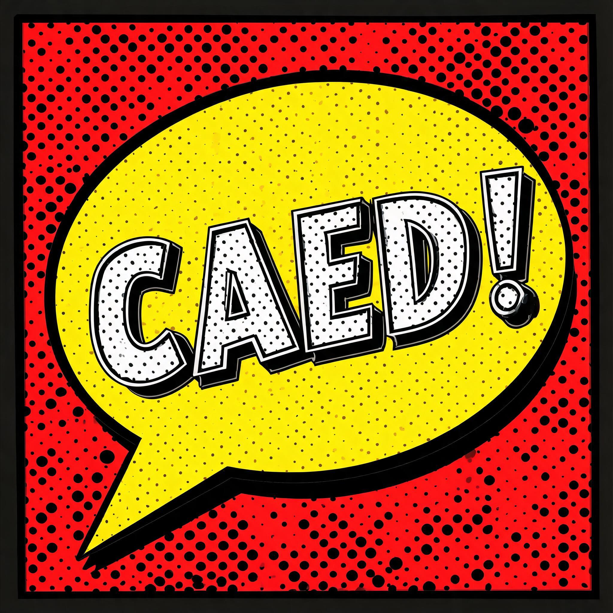 "CAED!" — Pop Art | AI Text Effect Generator