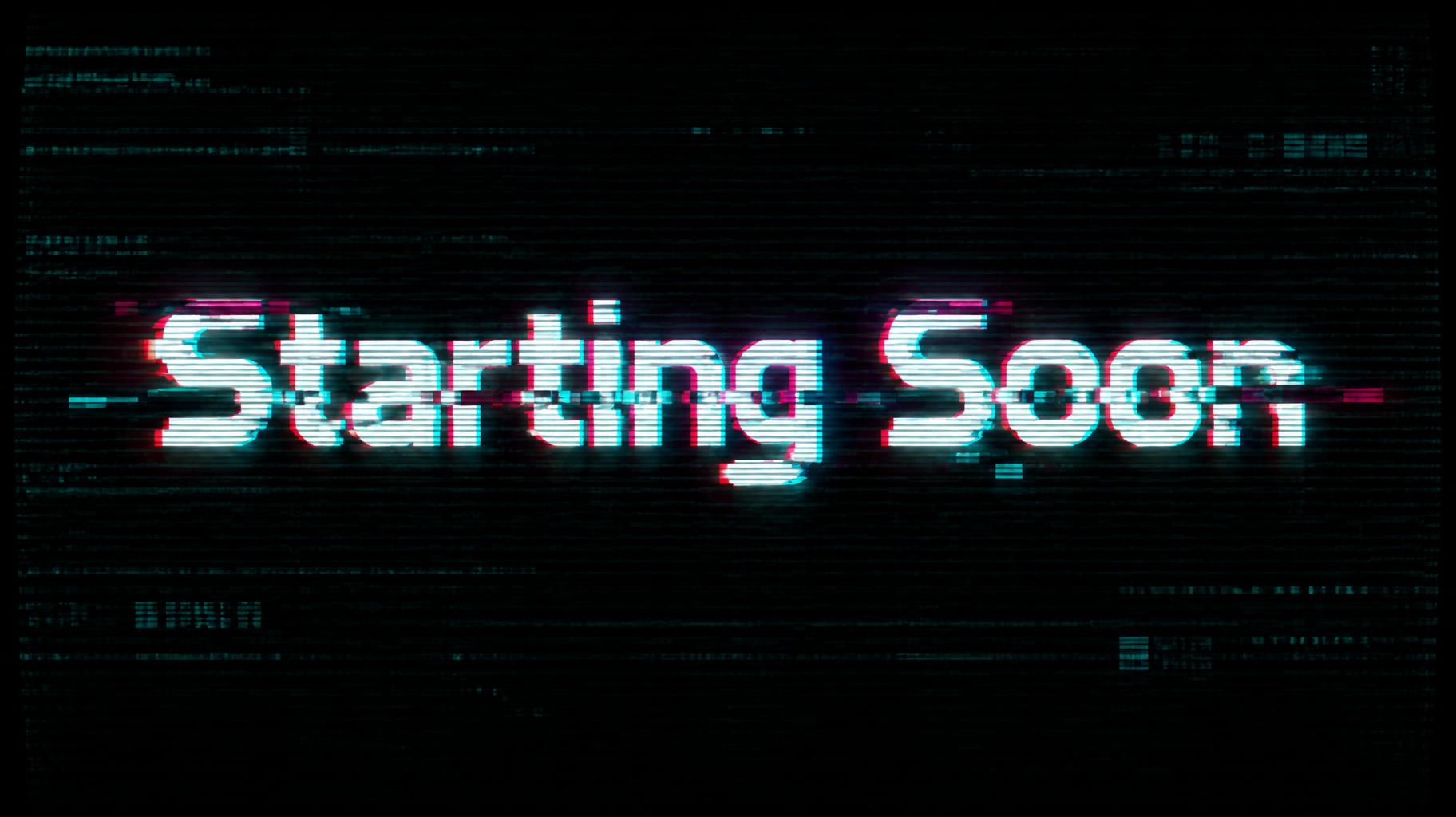 "Starting Soon" — Glitch | AI Text Effect Generator
