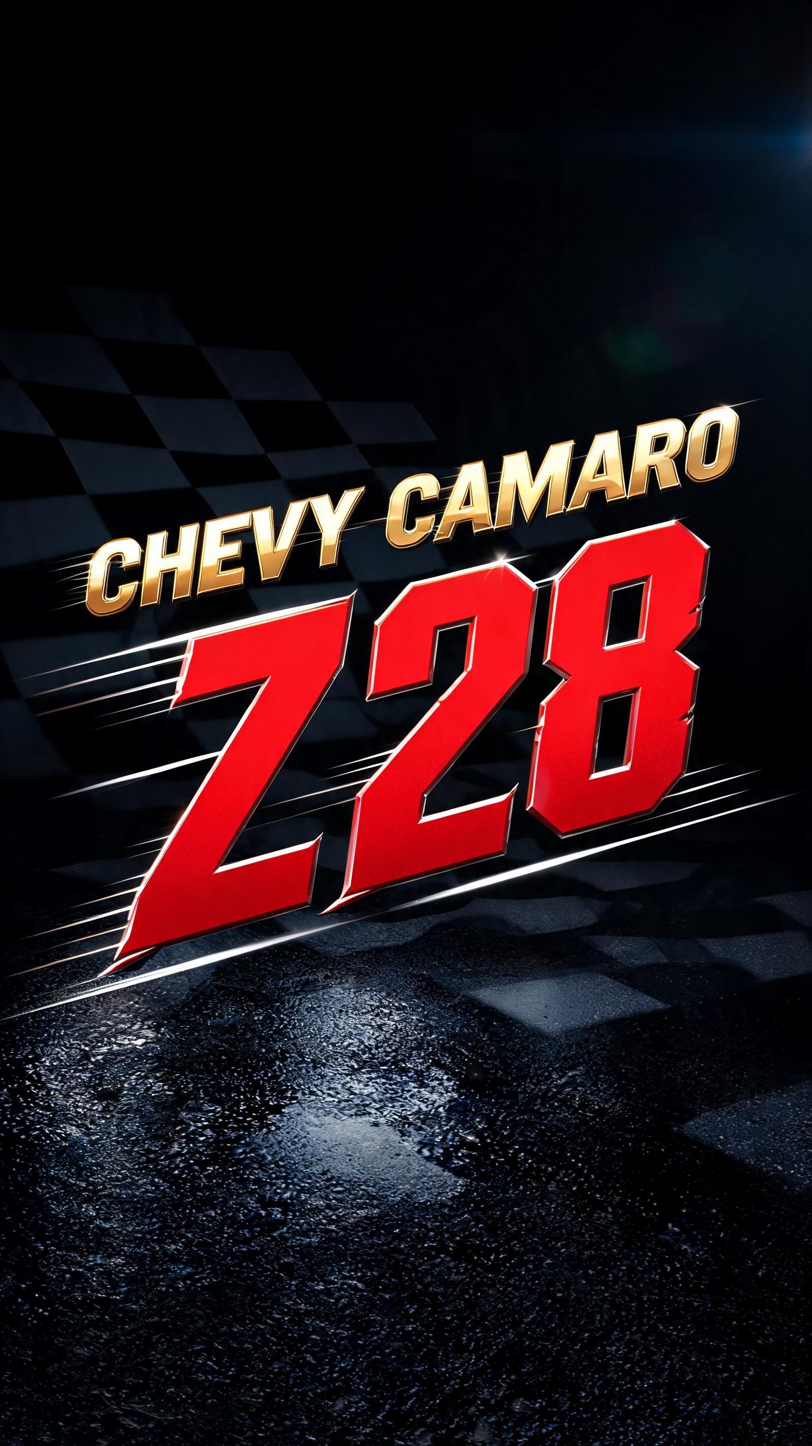 "Chevy Camaro 
Z 28" — Racing | AI Text Effect Generator