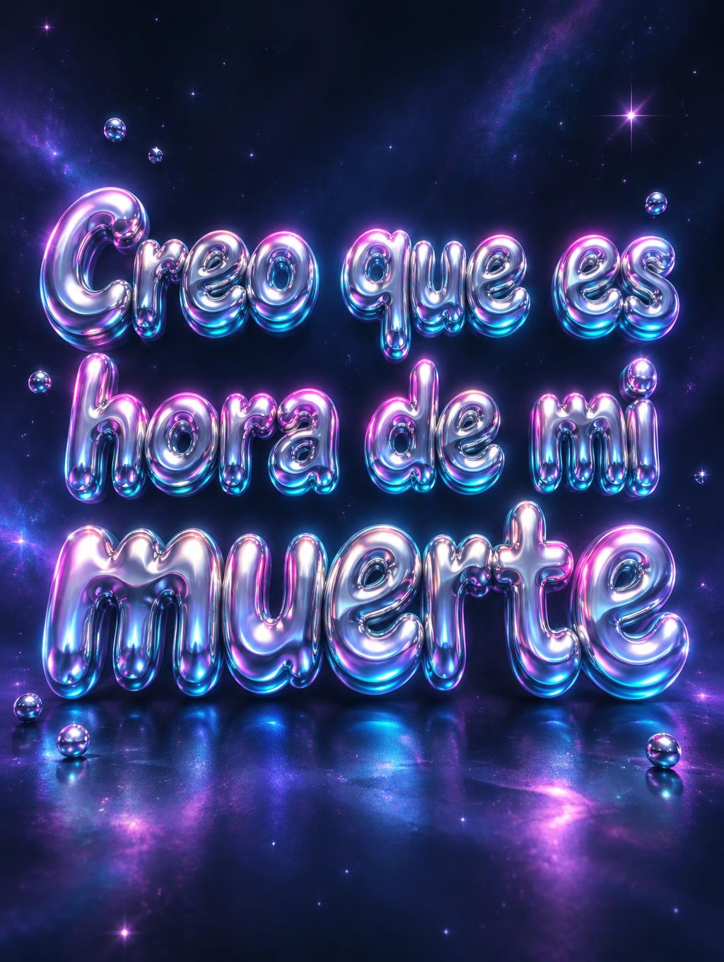 "Creo que es hora de mi muerte" — Y2k | AI Text Effect Generator
