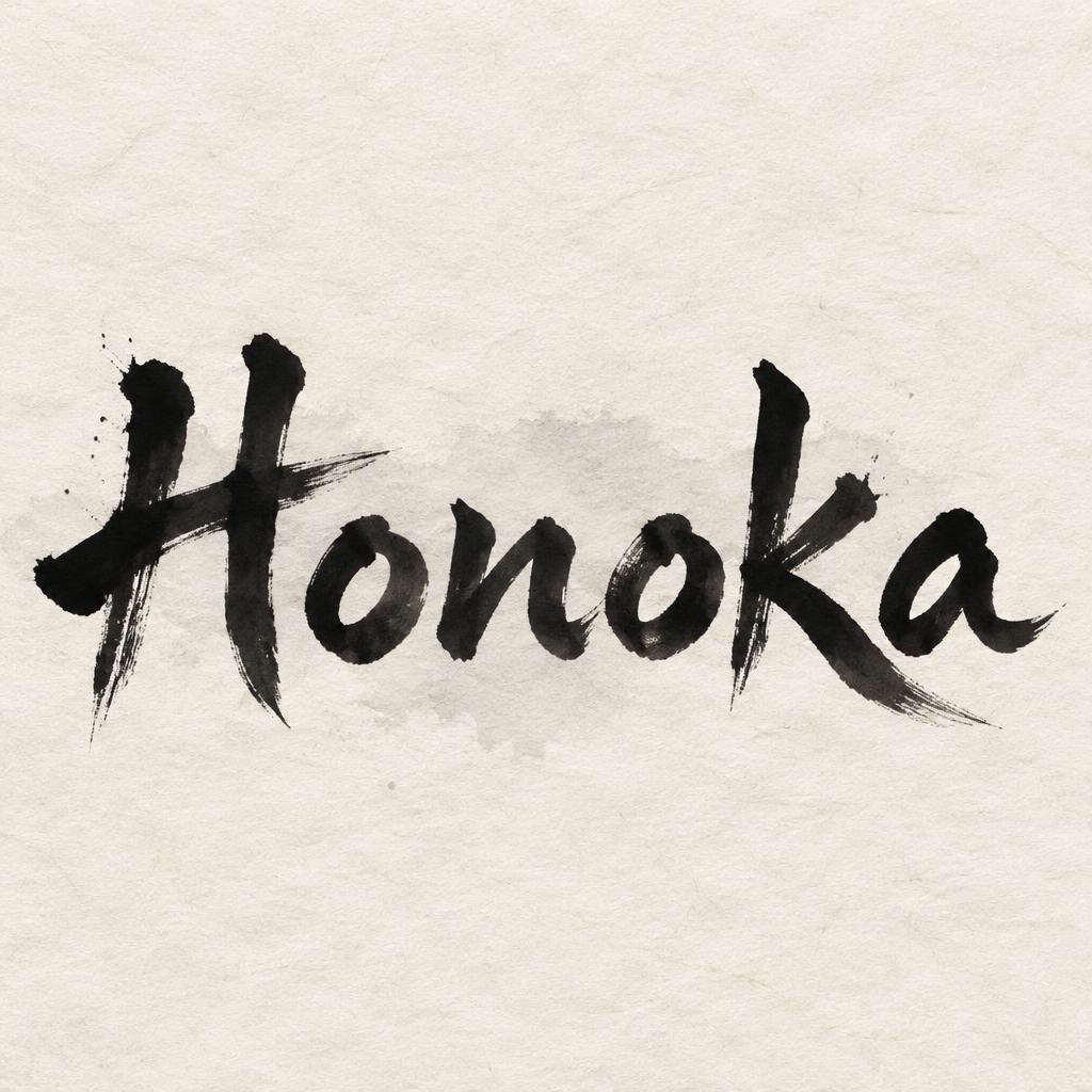 "Honoka" — Brush Japanese Ink | AI Text Effect Generator