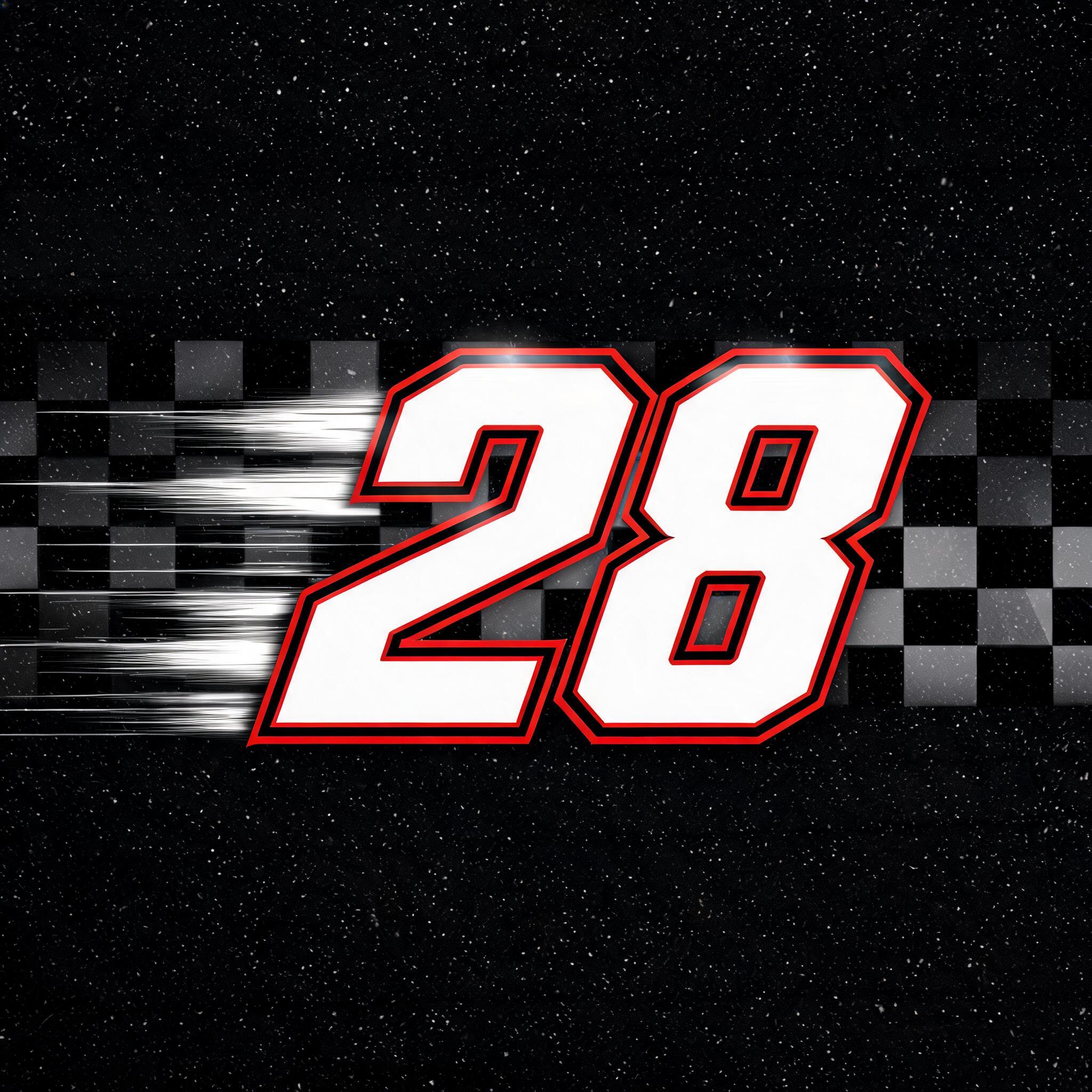 "28" — Racing | AI Text Effect Generator