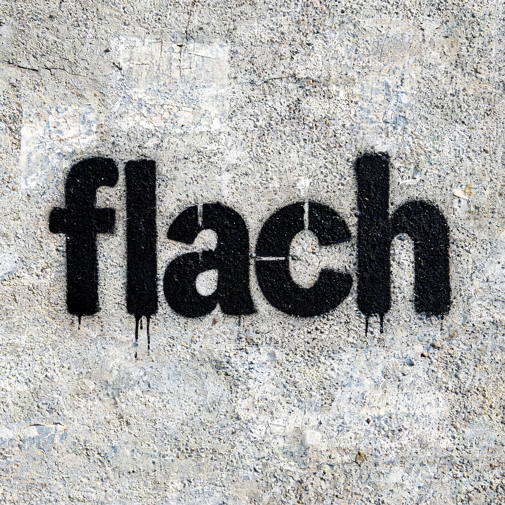 "flach" — Stencil | AI Text Effect Generator