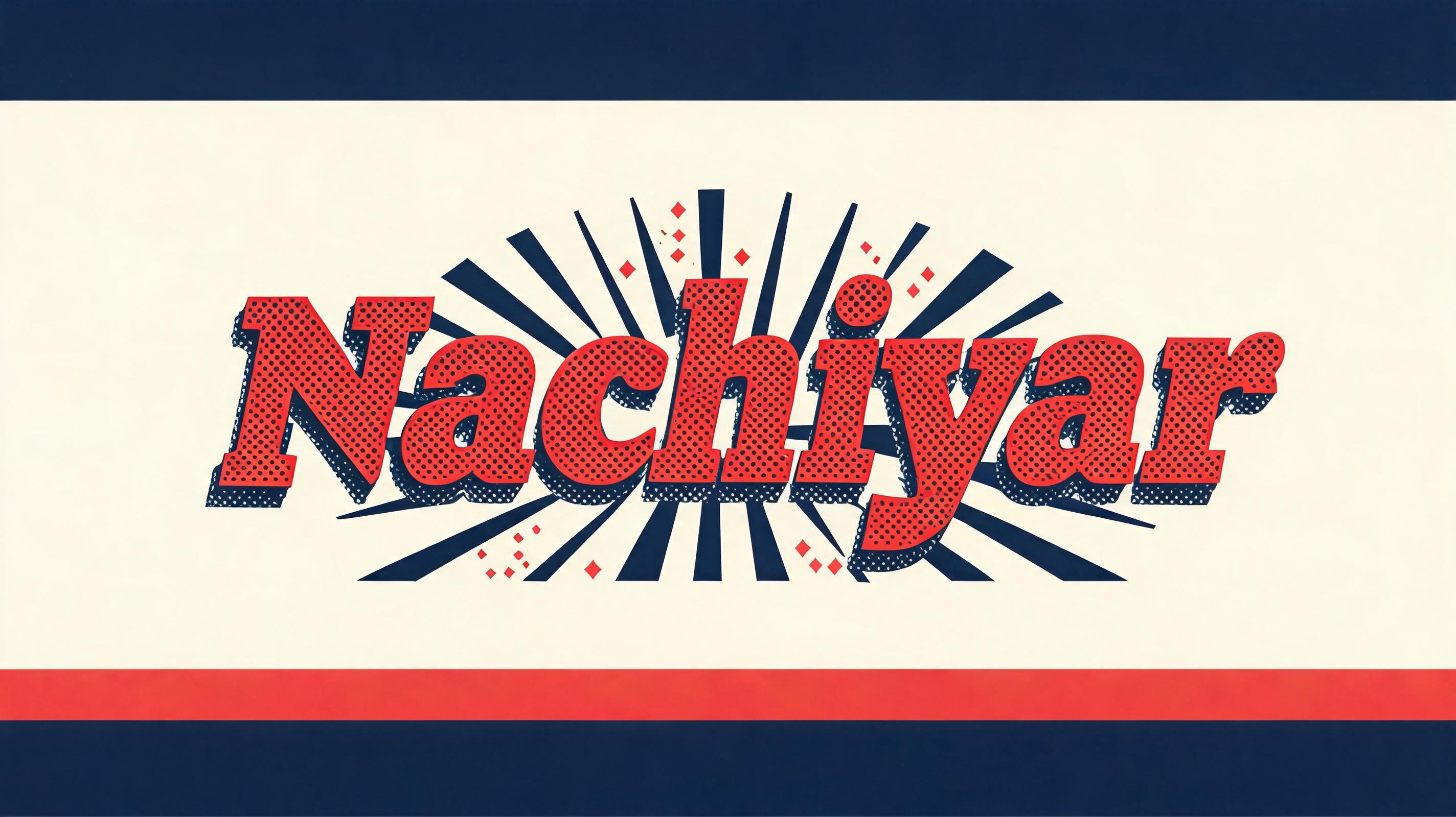 "Nachiyar " — Duotone text effect