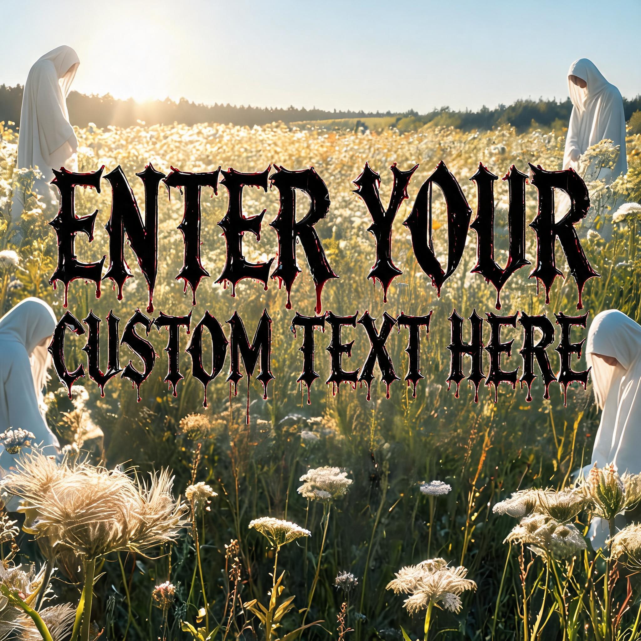 "ENTER YOUR CUSTOM TEXT HERE" — Cinematic Horror text effect