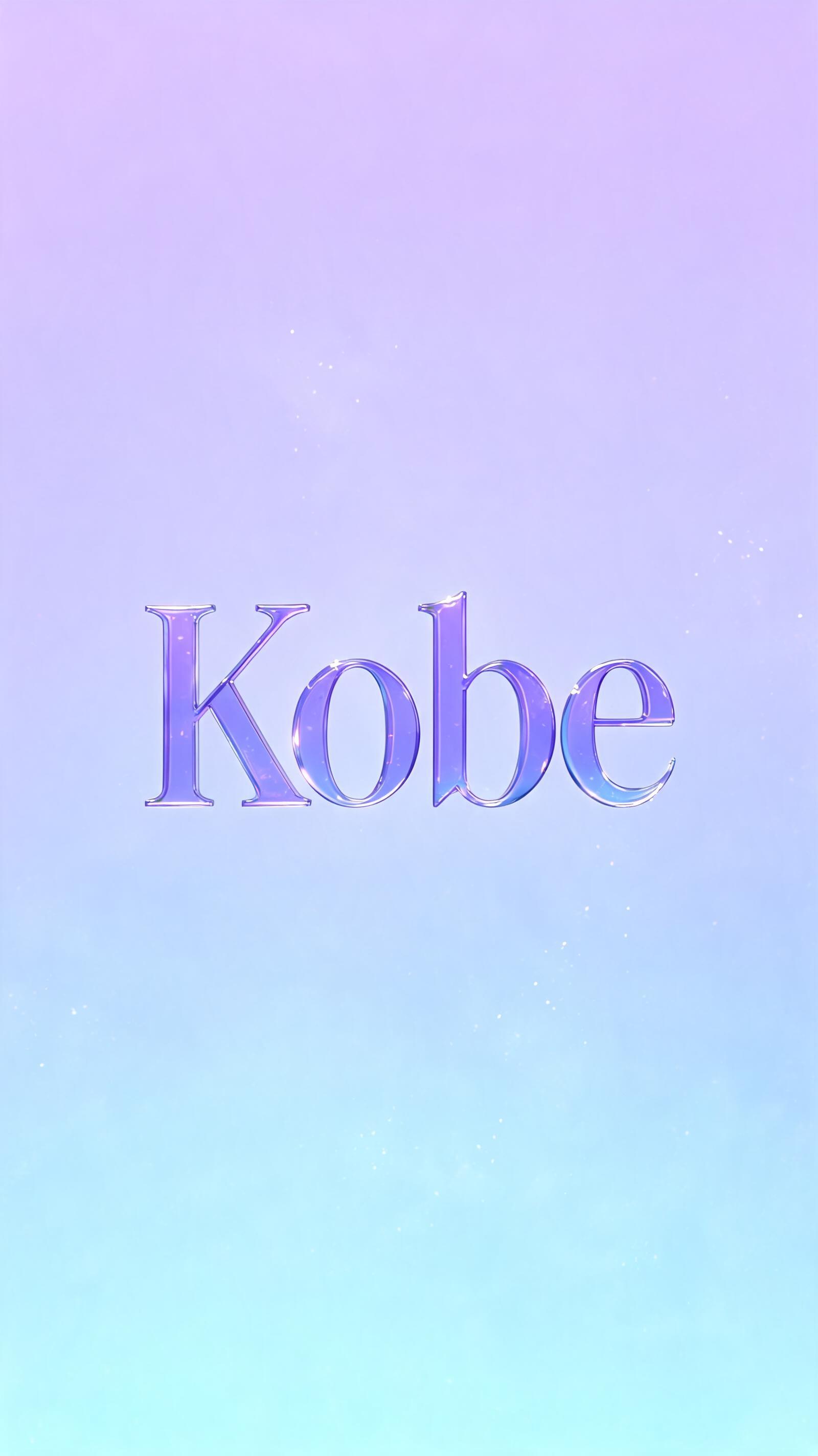 "Kobe" — Glass Liquid | AI Text Effect Generator