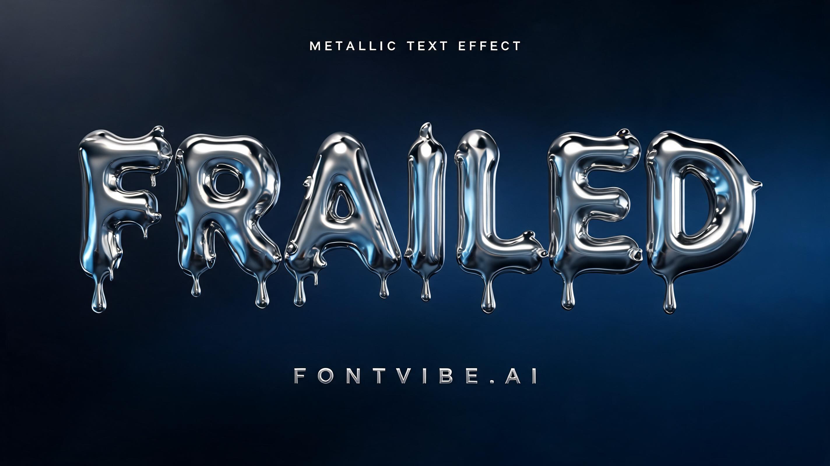 "FRAILED" — Metallic | AI Text Effect Generator