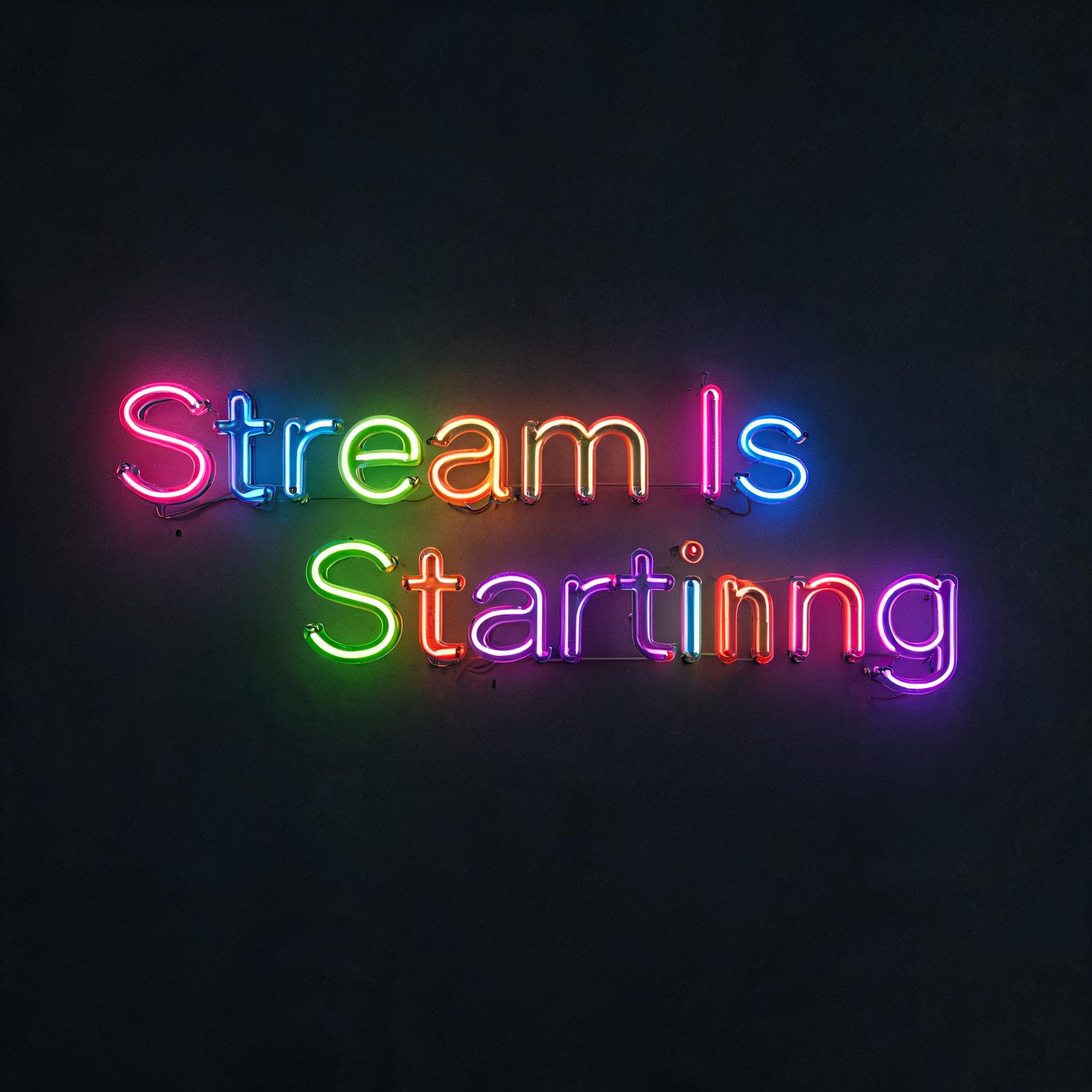 "Stream Is Starting" — Neon Sign | AI Text Effect Generator