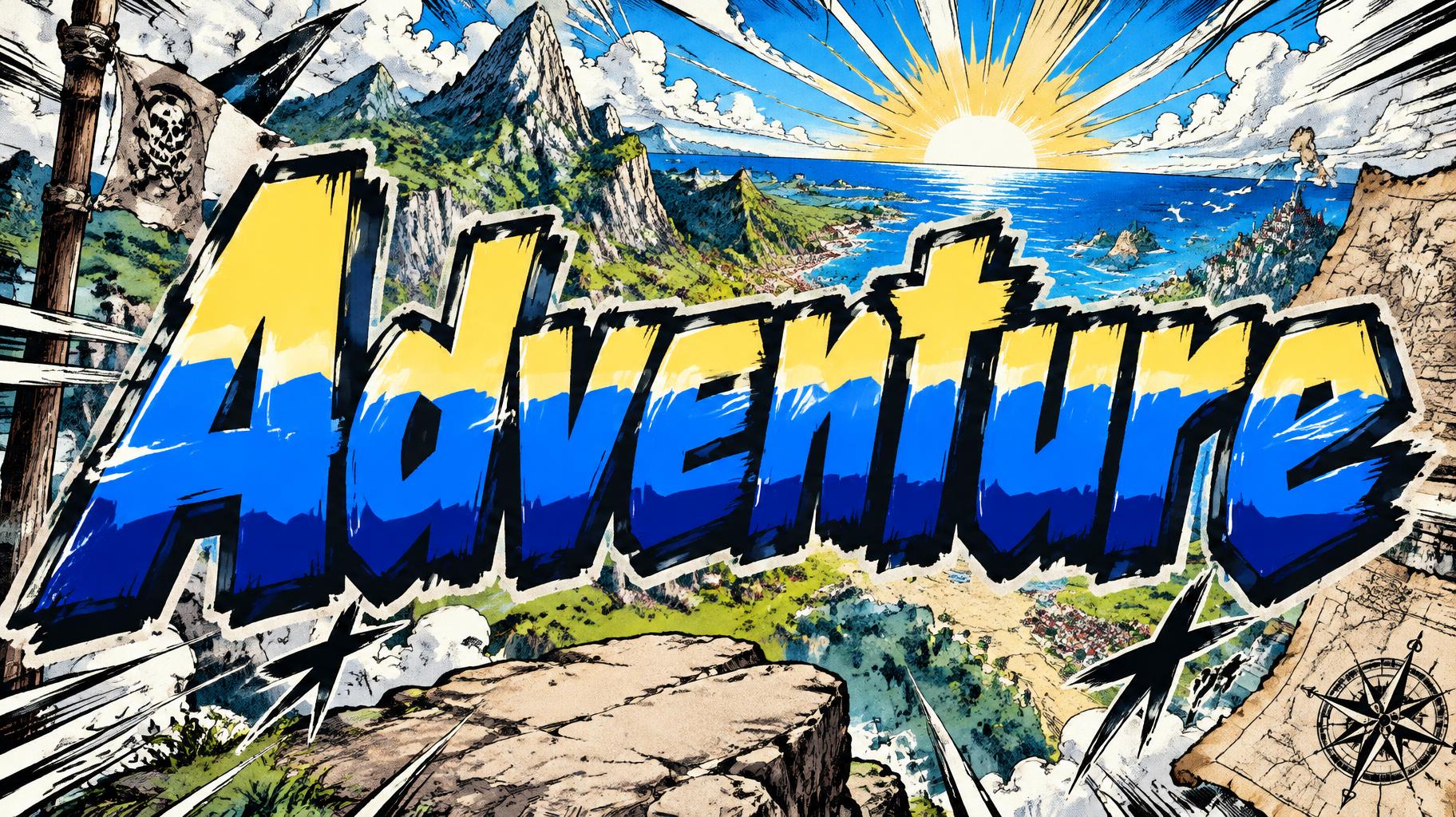 "Adventure" — Anime | AI Text Effect Generator