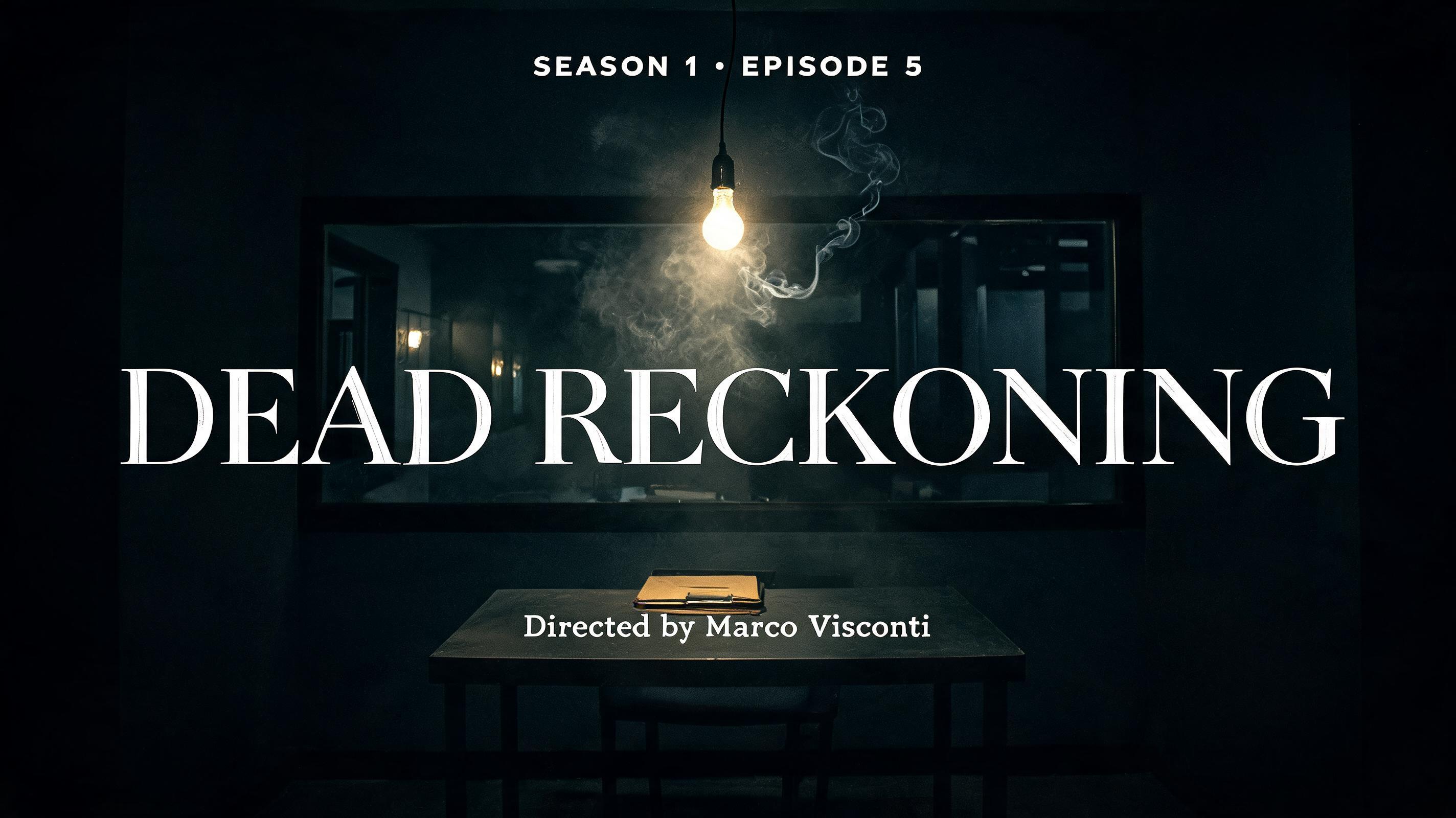 "SEASON 1 · EPISODE 5
DEAD RECKONING
Directed by Marco Visconti" — Cinematic Netflix | AI Text Effect Generator