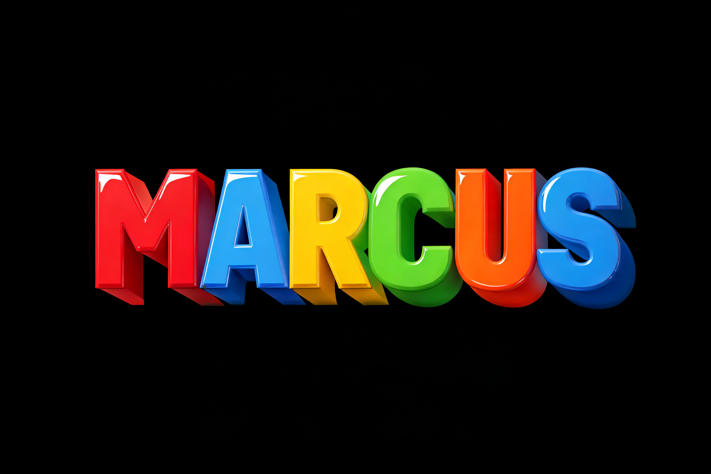 "MARCUS" — 3d Bold | AI Text Effect Generator