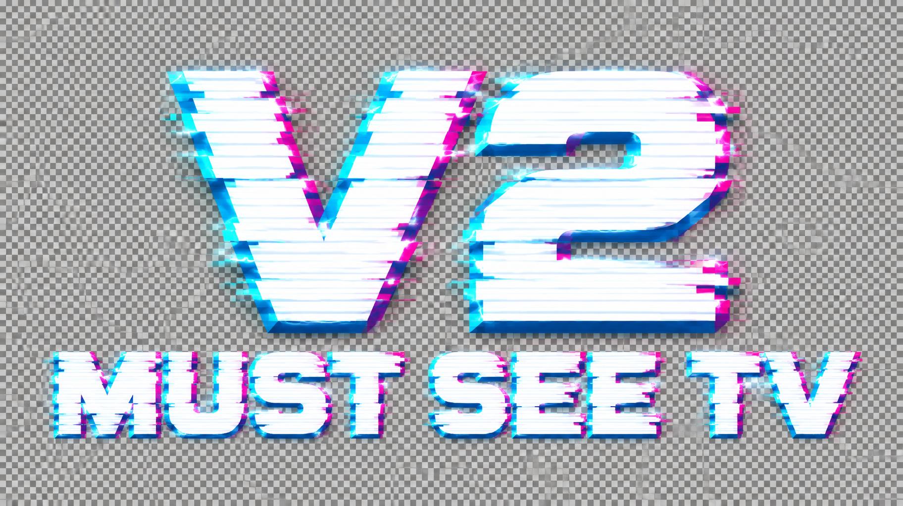 "V2
MUST SEE TV" — Cyberpunk | AI Text Effect Generator