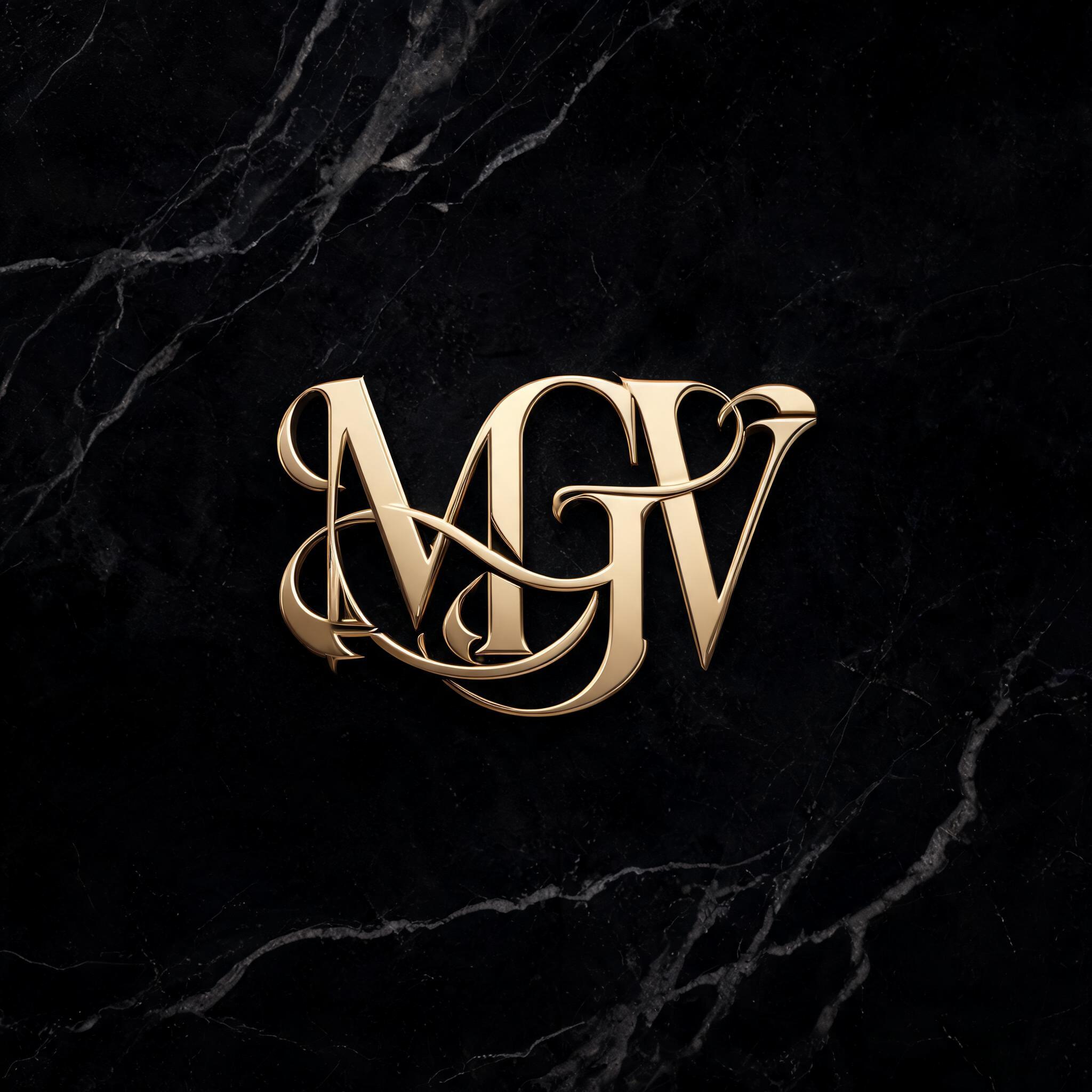 "MGV" — Elegant Script | AI Text Effect Generator
