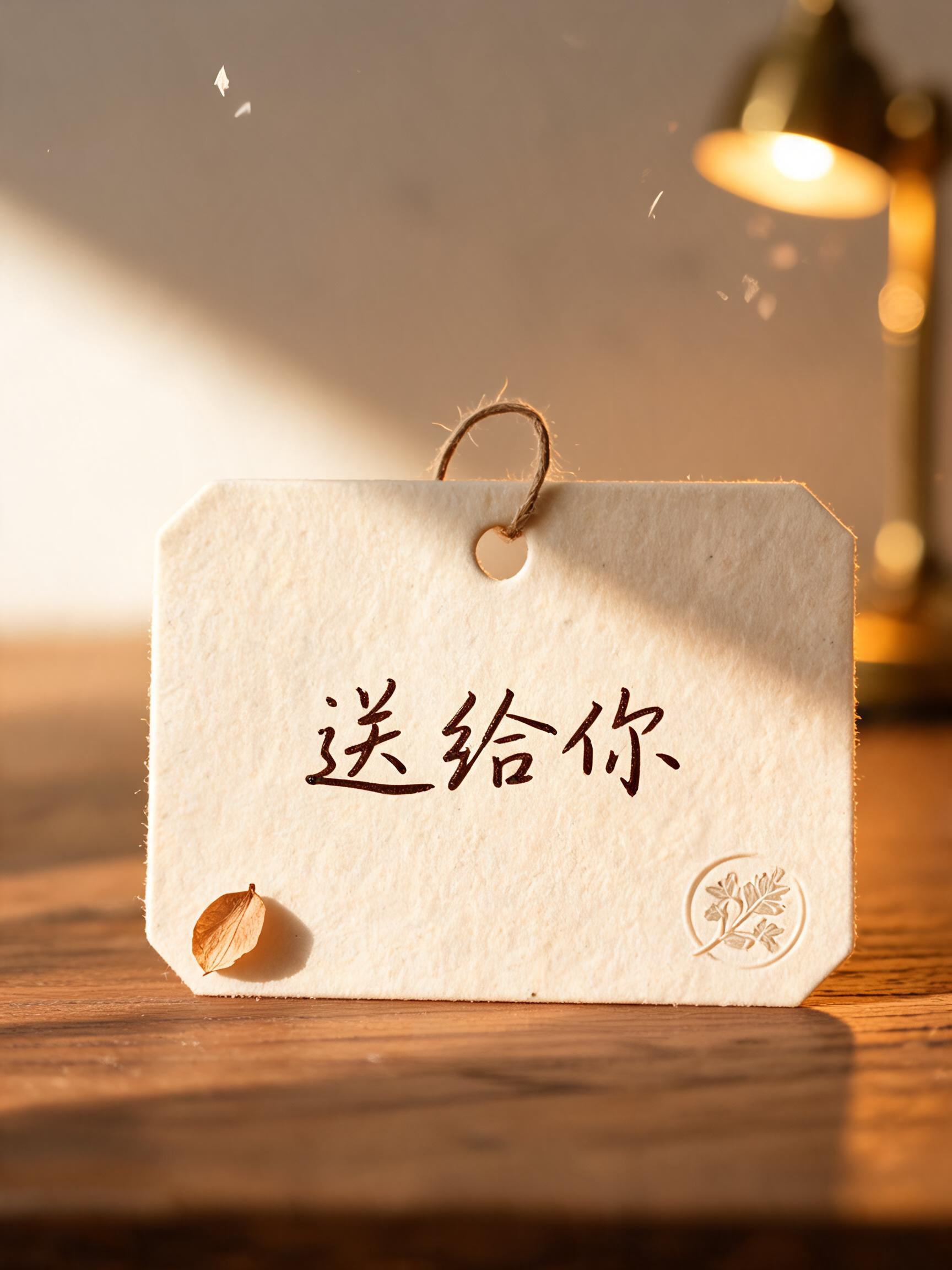 "送给你" — Handwritten Script text effect