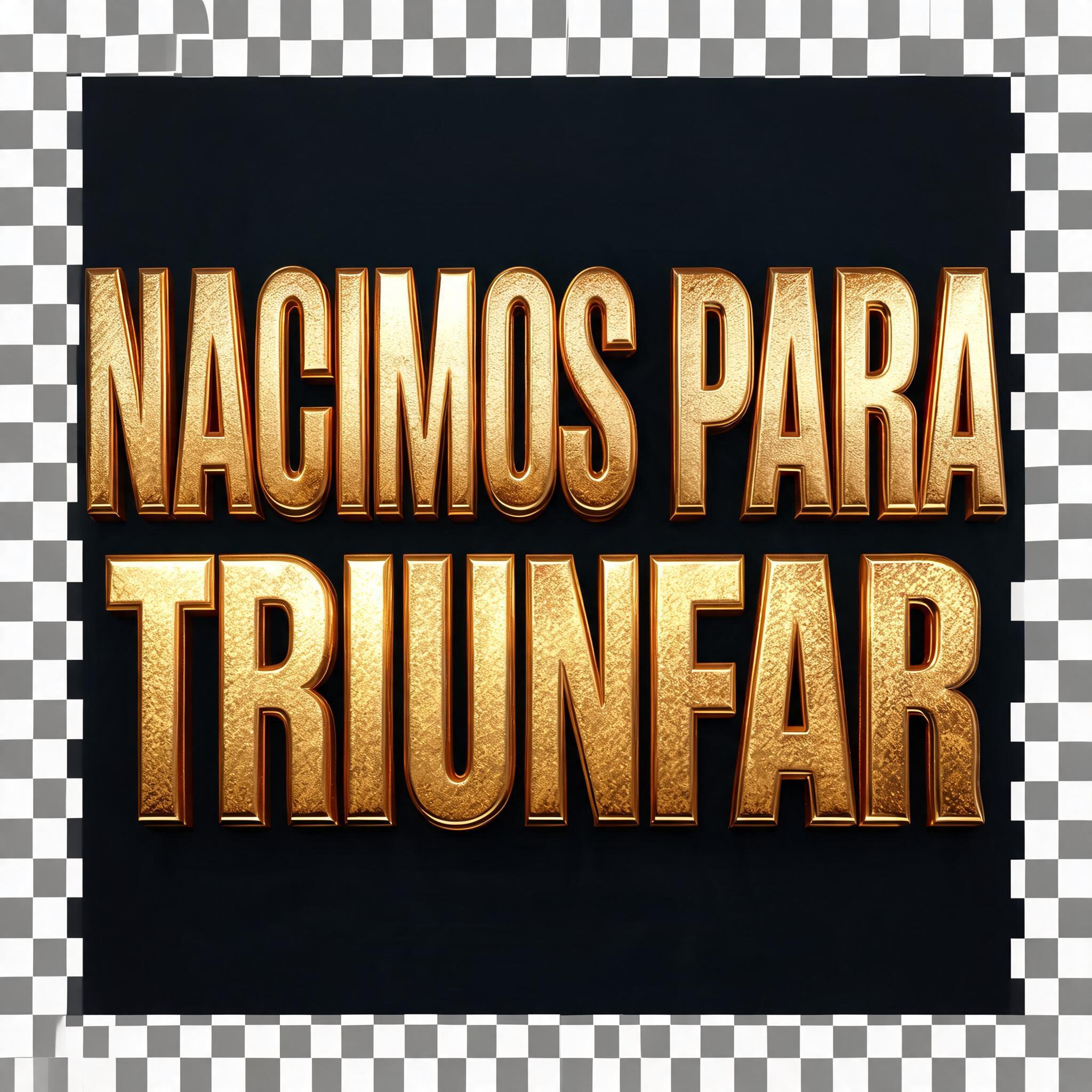 ""NACIMOS PARA TRIUNFAR"" — 3d Bold Gold | AI Text Effect Generator