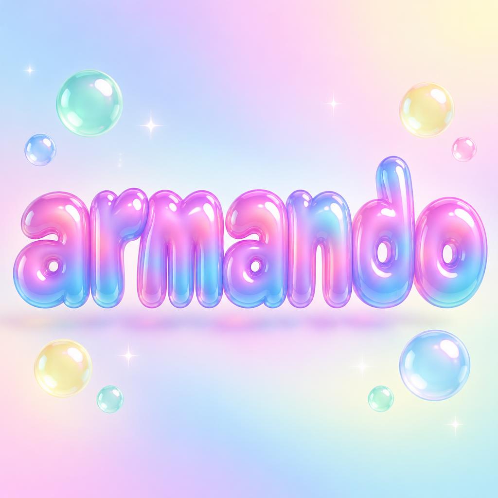 "armando" — Bubble text effect