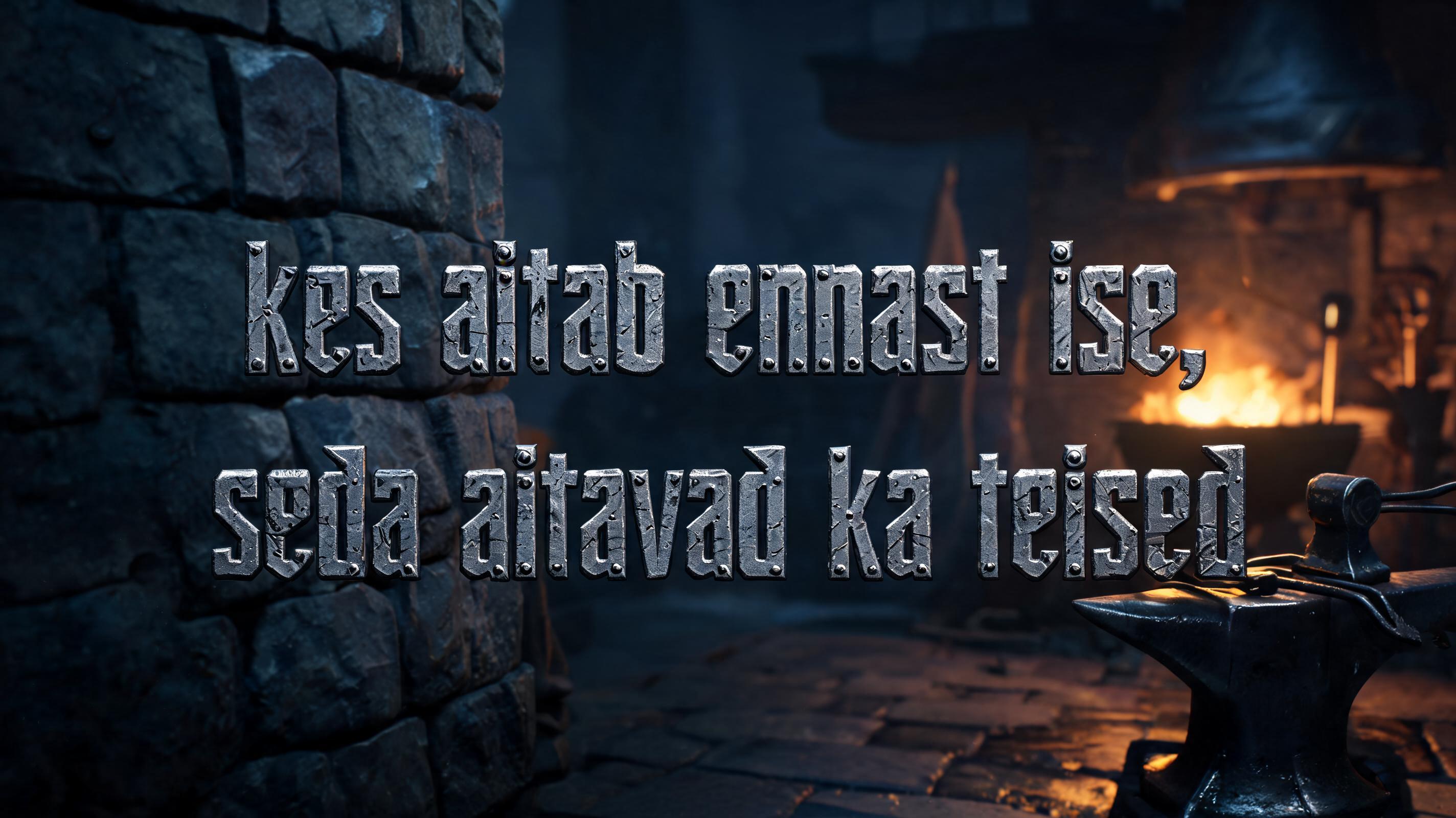 "kes aitab ennast ise, seda aitavad ka teised" — Viking | AI Text Effect Generator