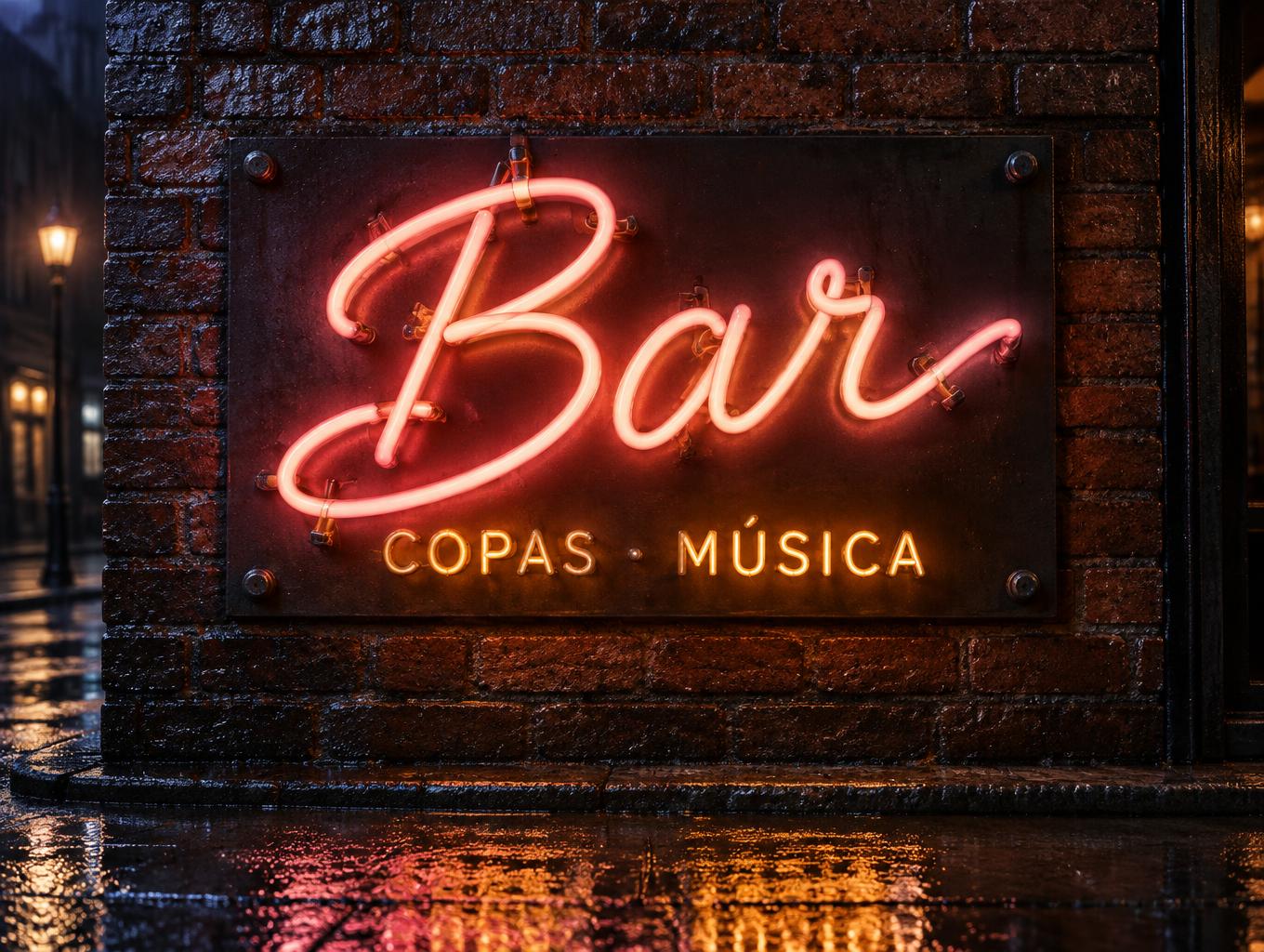 "Bar
COPAS · MÚSICA" — Neon Sign | AI Text Effect Generator