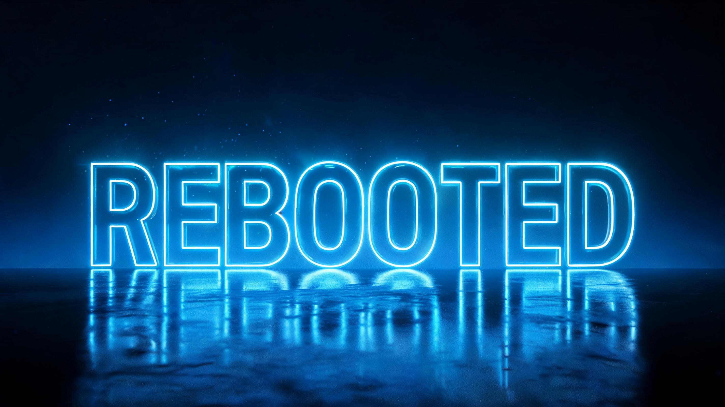 "REBOOTED" — Neon Outline | AI Text Effect Generator