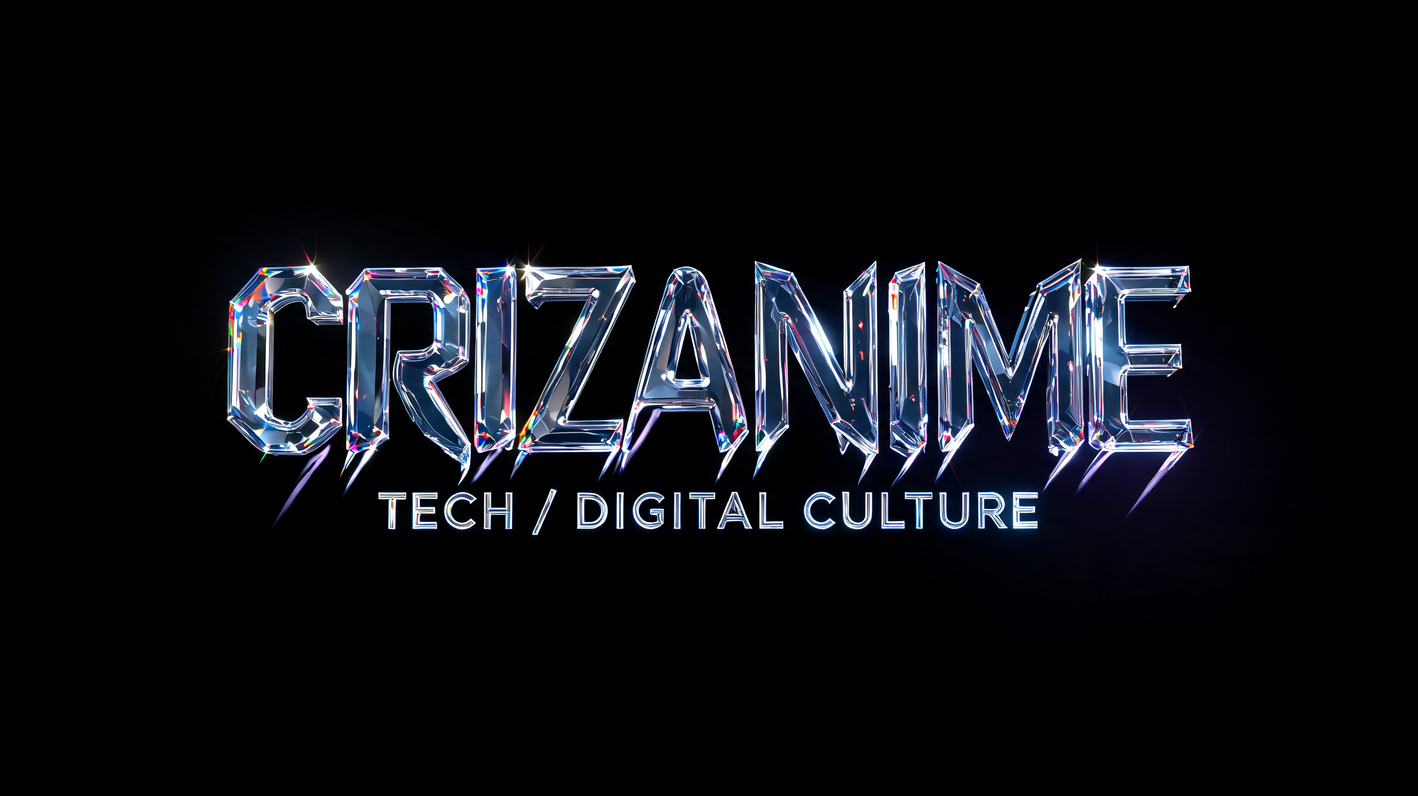 "CRIZANIME
TECH / DIGITAL CULTURE" — Glass | AI Text Effect Generator