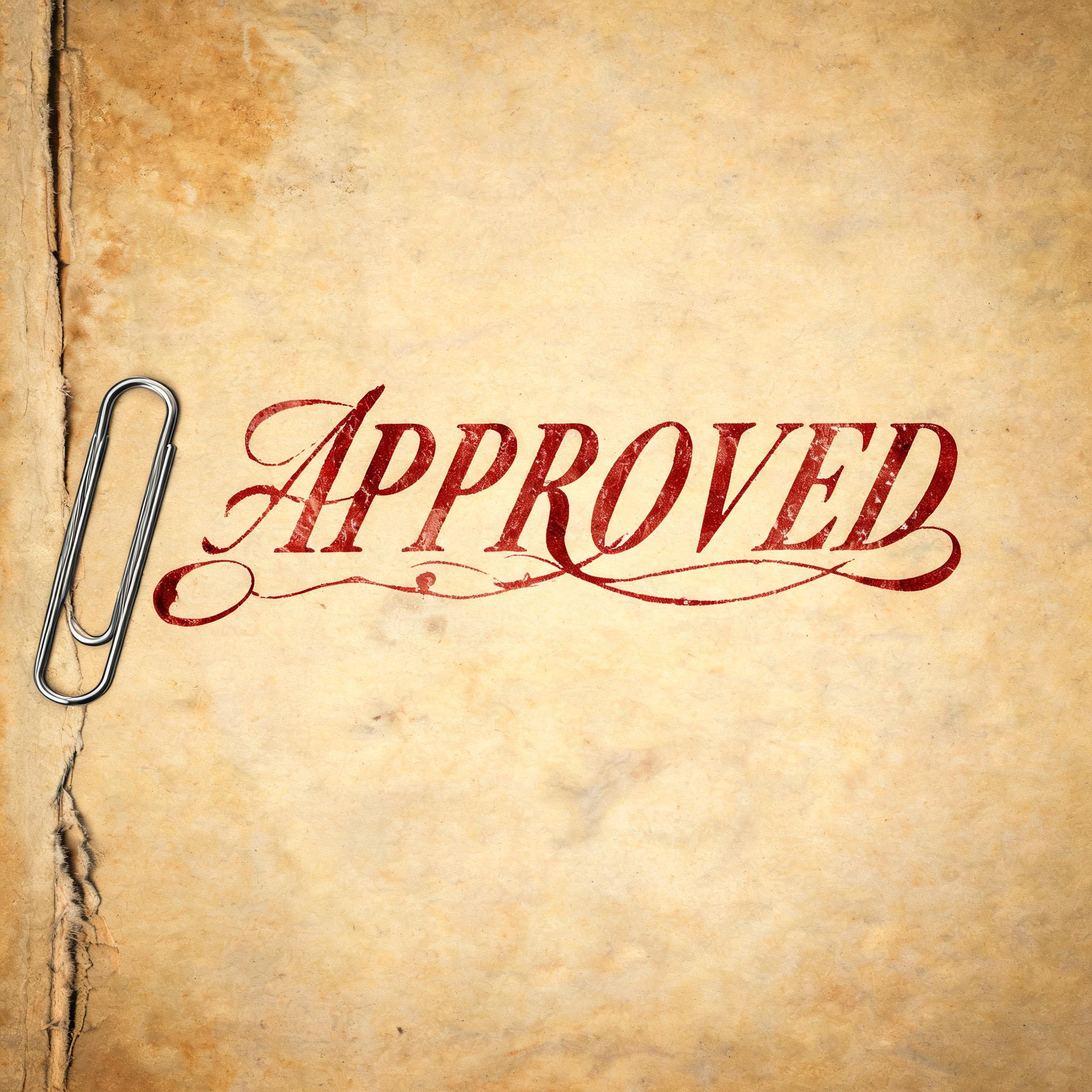 "APPROVED" — Vintage | AI Text Effect Generator