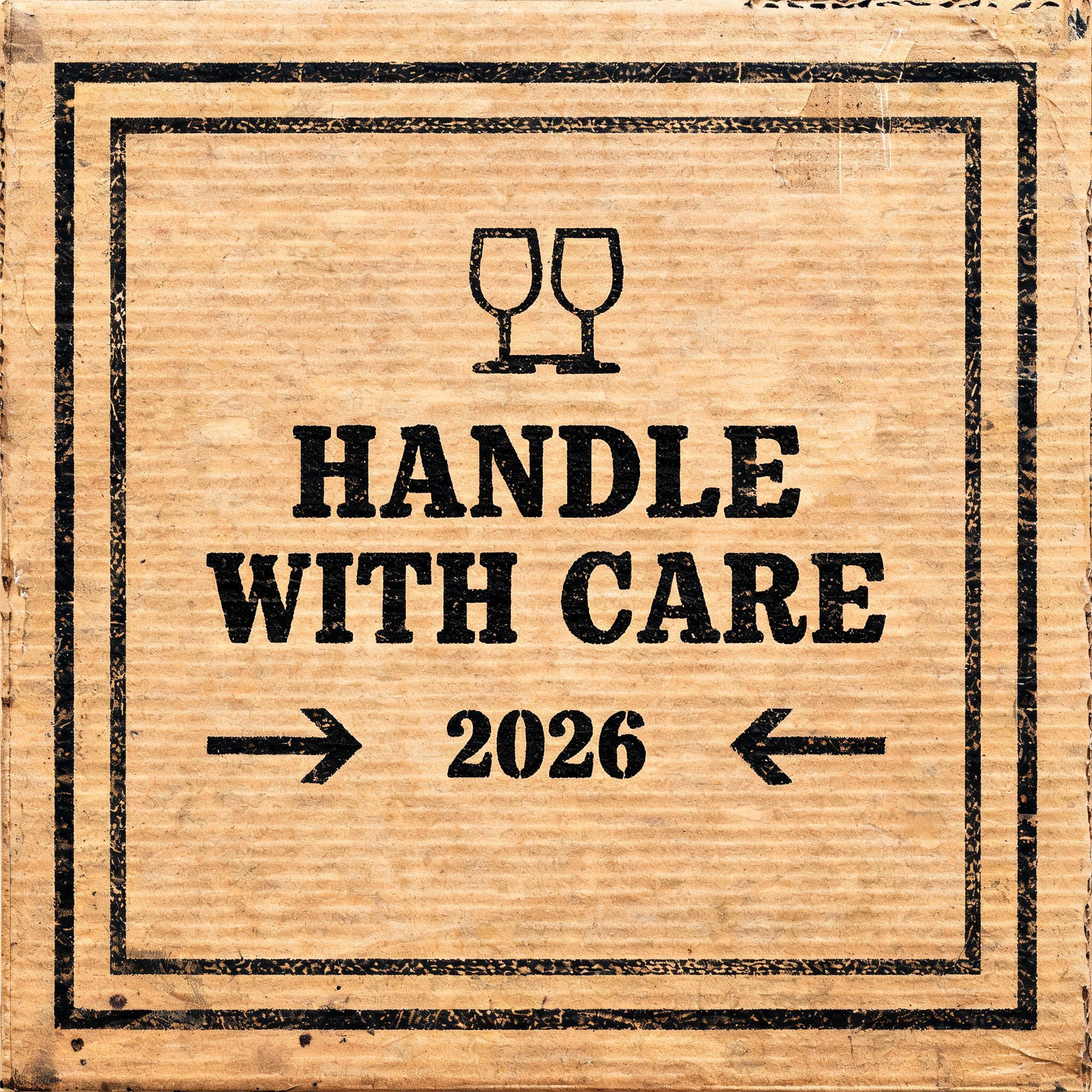 "HANDLE
WITH CARE
2026" — Stencil | AI Text Effect Generator