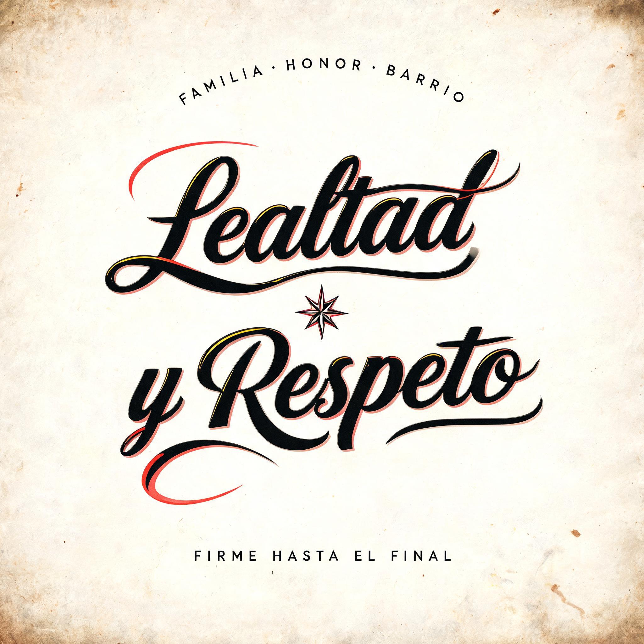 "Lealtad
y Respeto
FAMILIA · HONOR · BARRIO
FIRME HASTA EL FINAL" — Chicano text effect