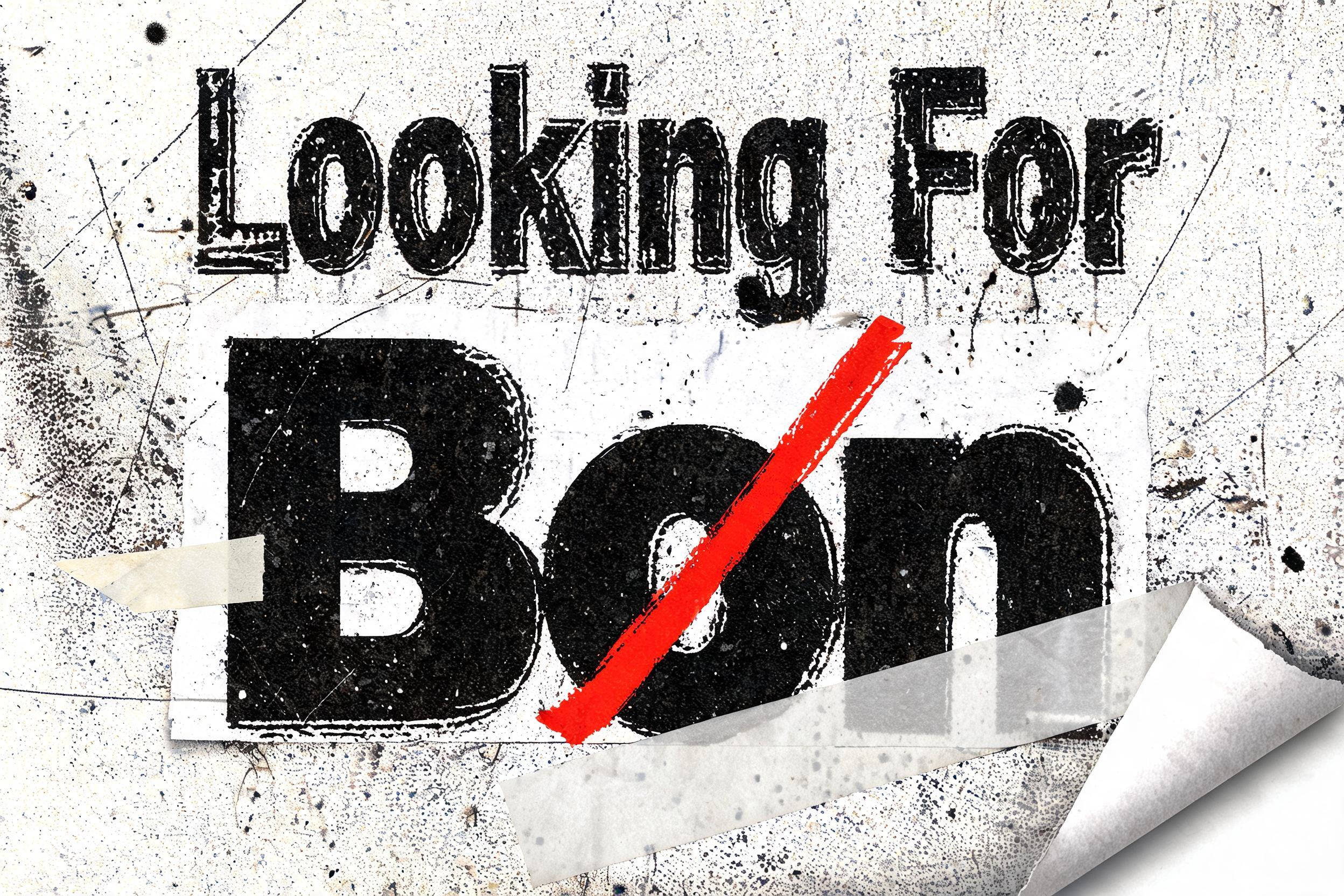 "Looking For Bon" — Grunge | AI Text Effect Generator
