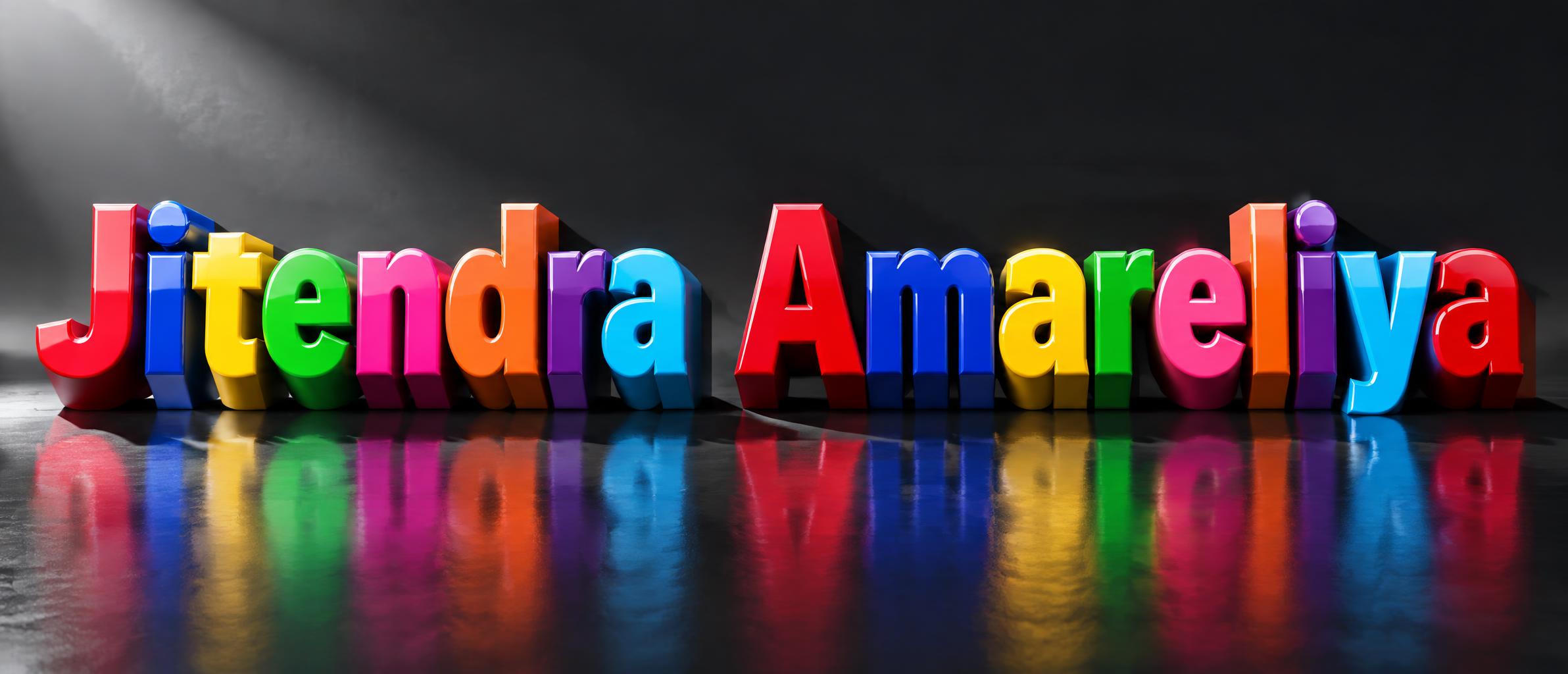"Jitendra Amareliya" — 3d Bold | AI Text Effect Generator