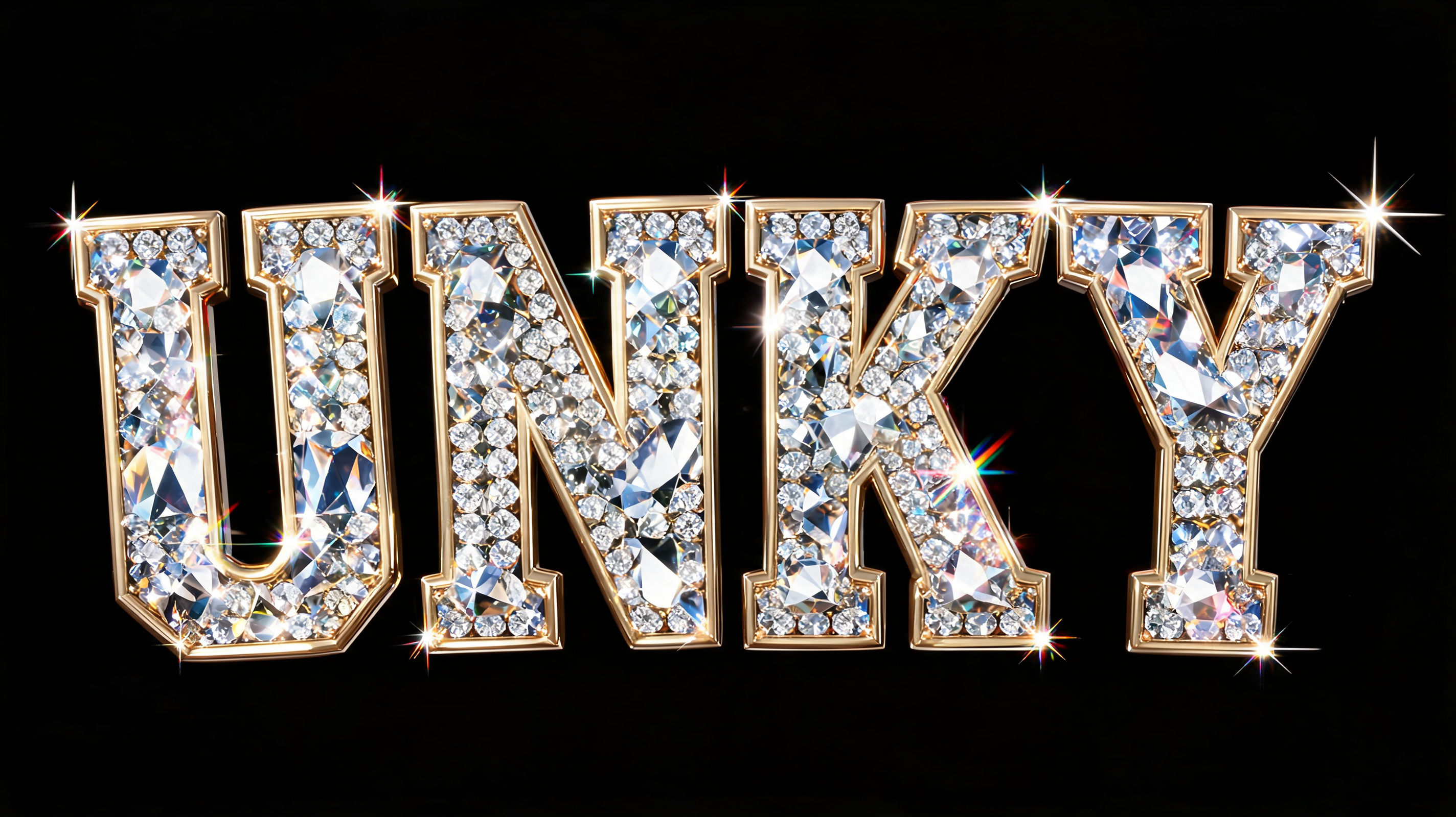 "unky" — Glass Crystal | AI Text Effect Generator